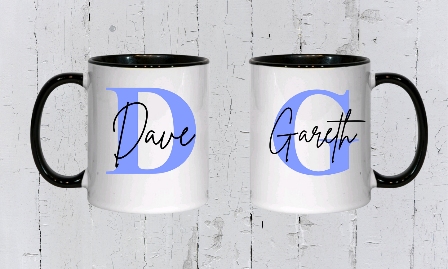 Personalised Black Name Mug