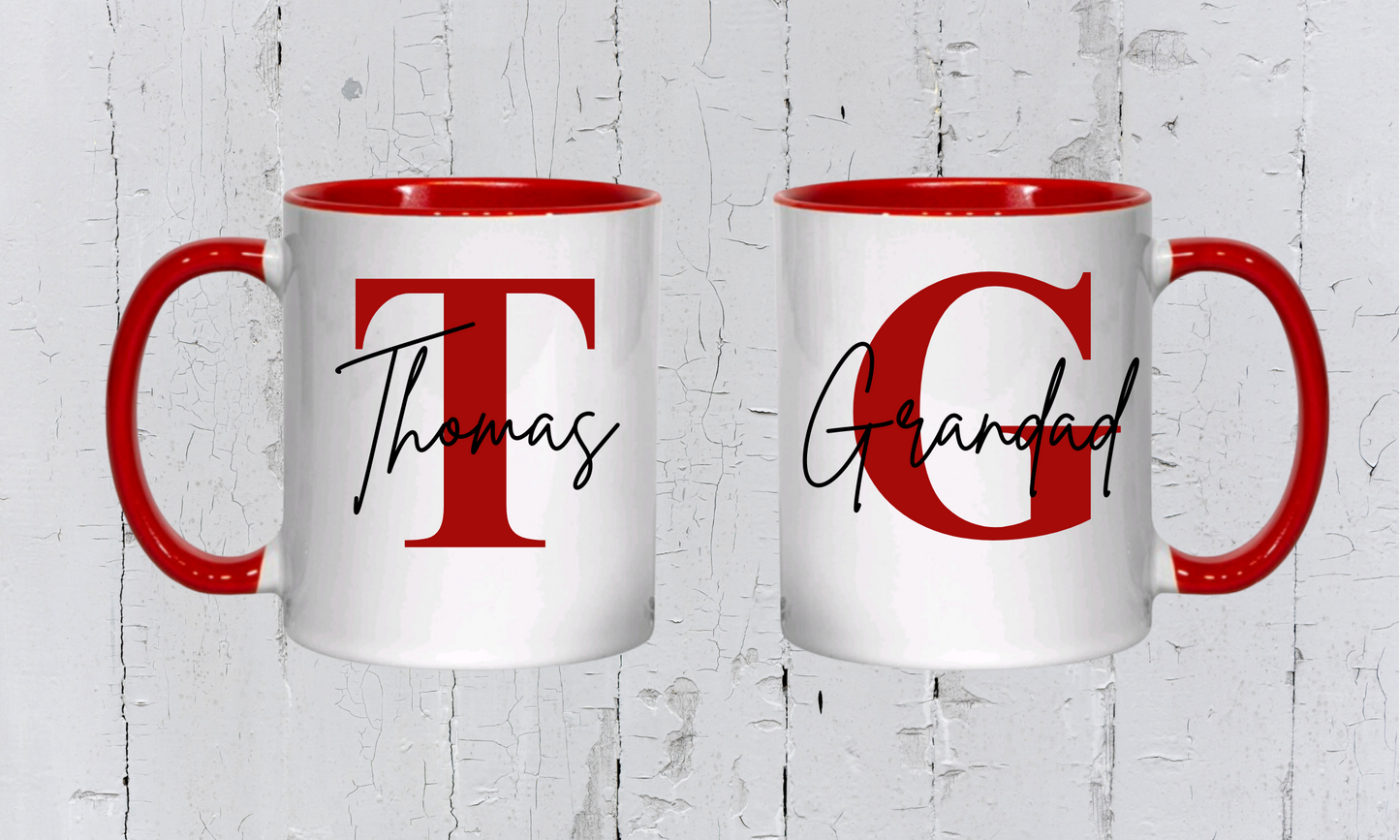 Personalised Red Name Mug