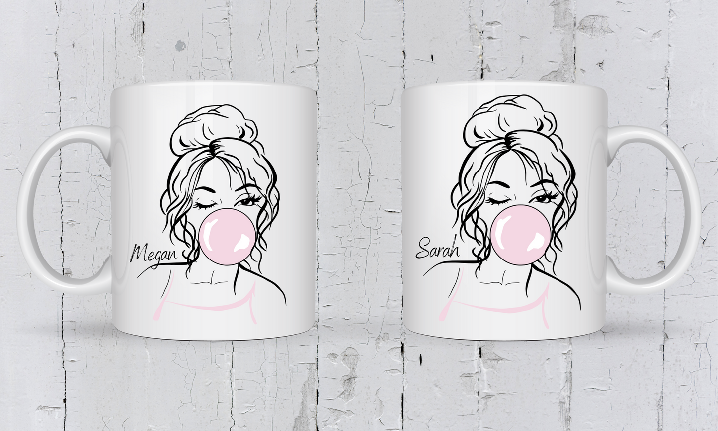 Messy Bun Personalised Mug