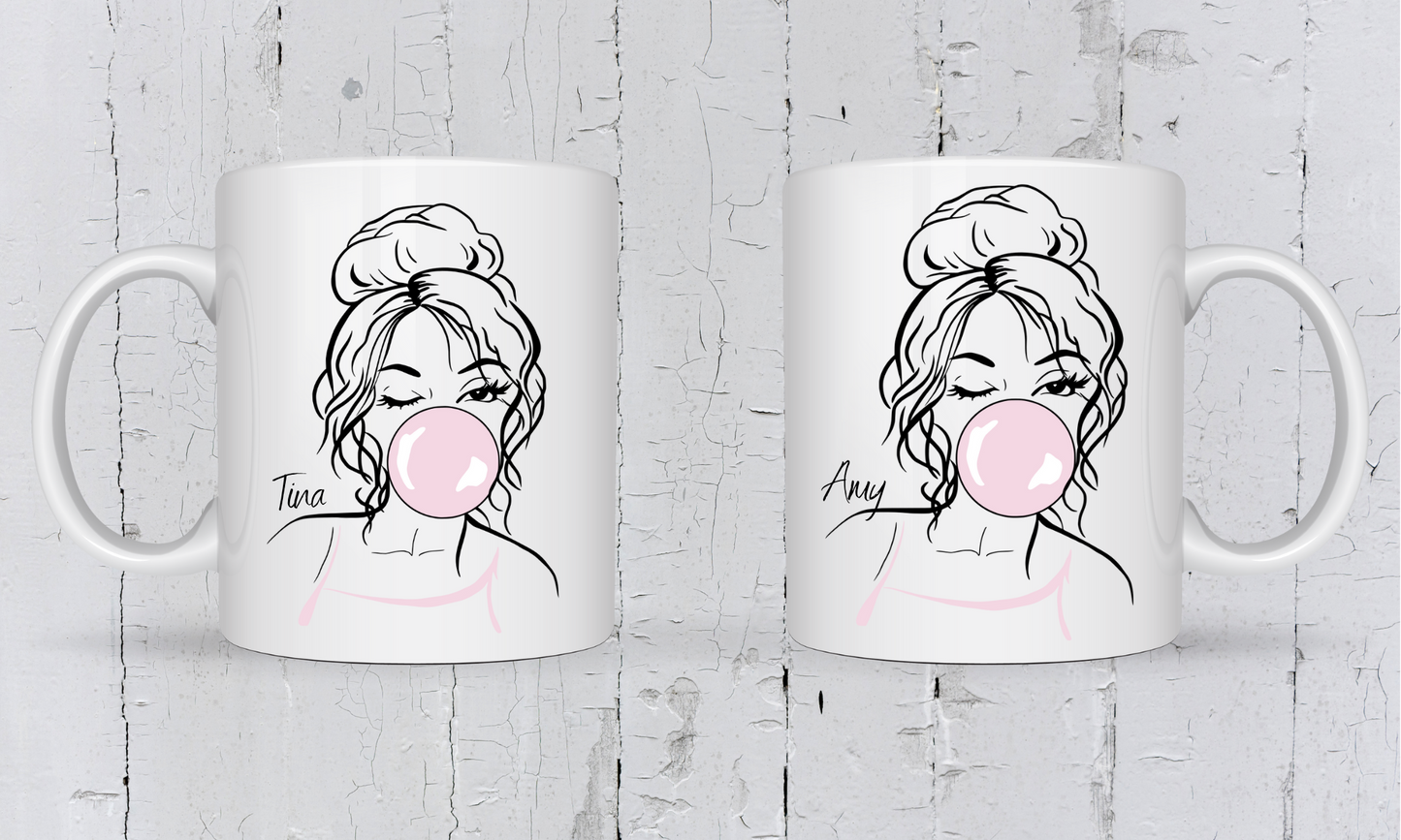 Messy Bun Personalised Mug