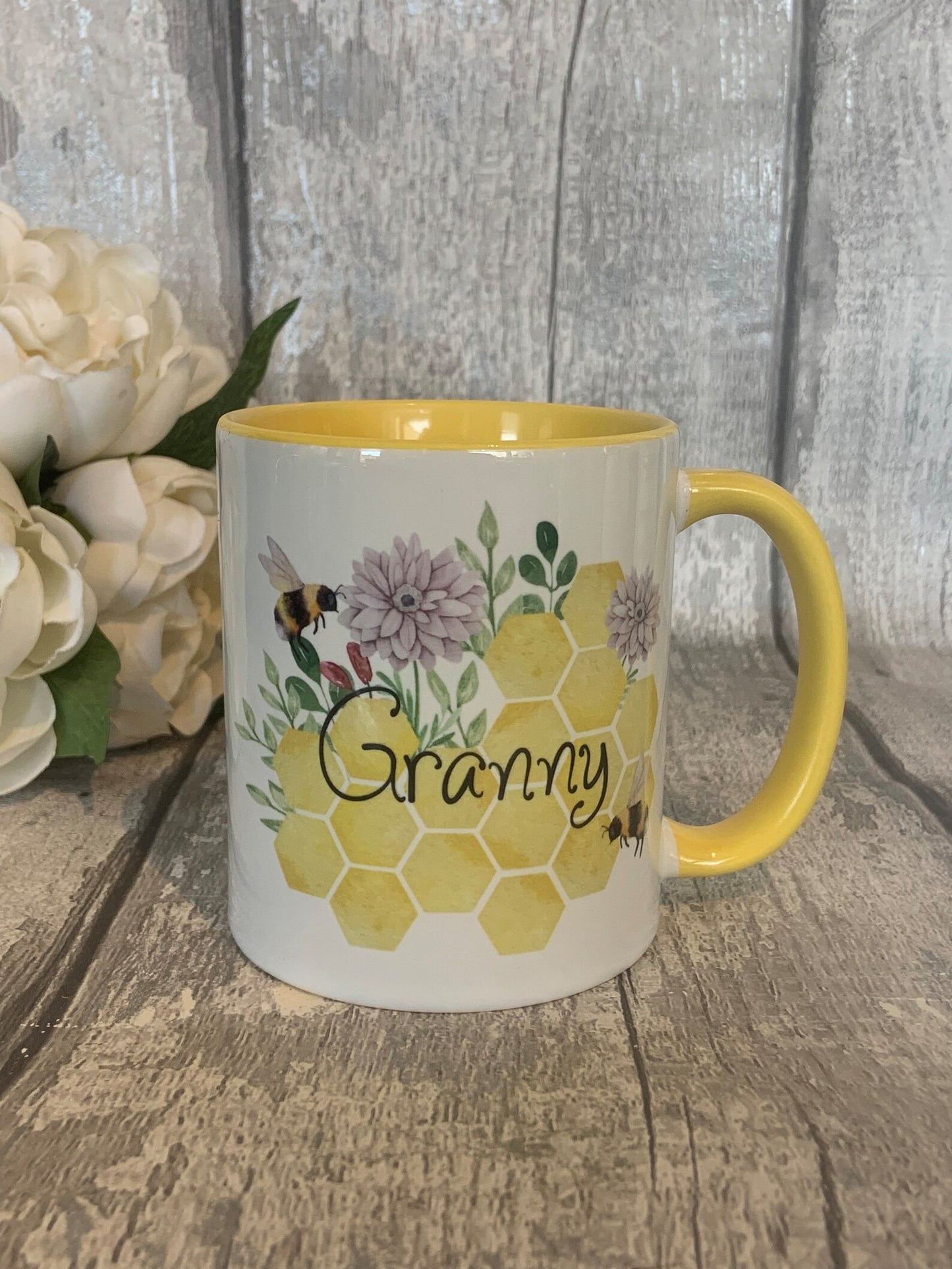 Bee & Honeycomb Personalised Mug