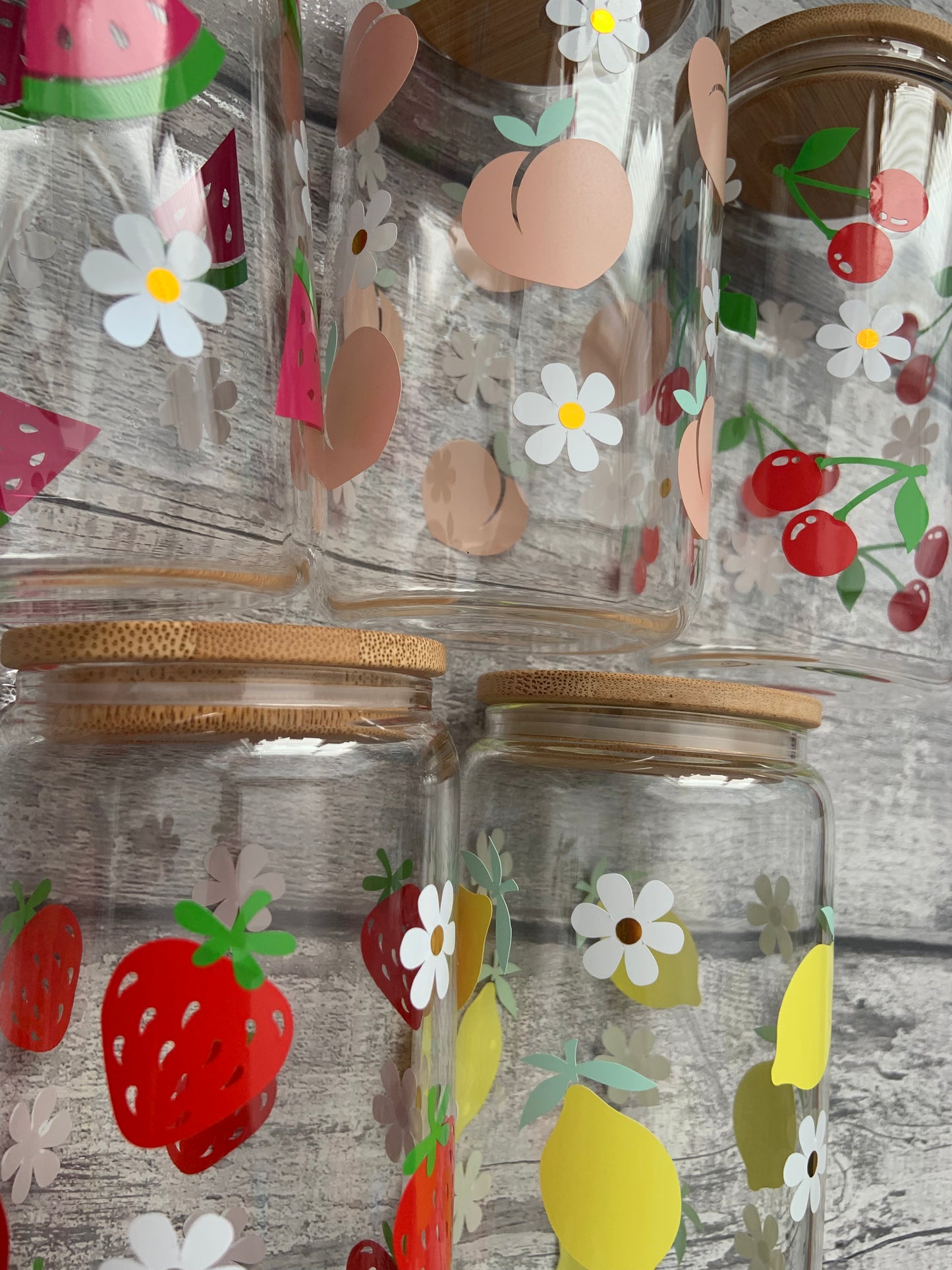 The Fruit Collection Glass Cups 16oz