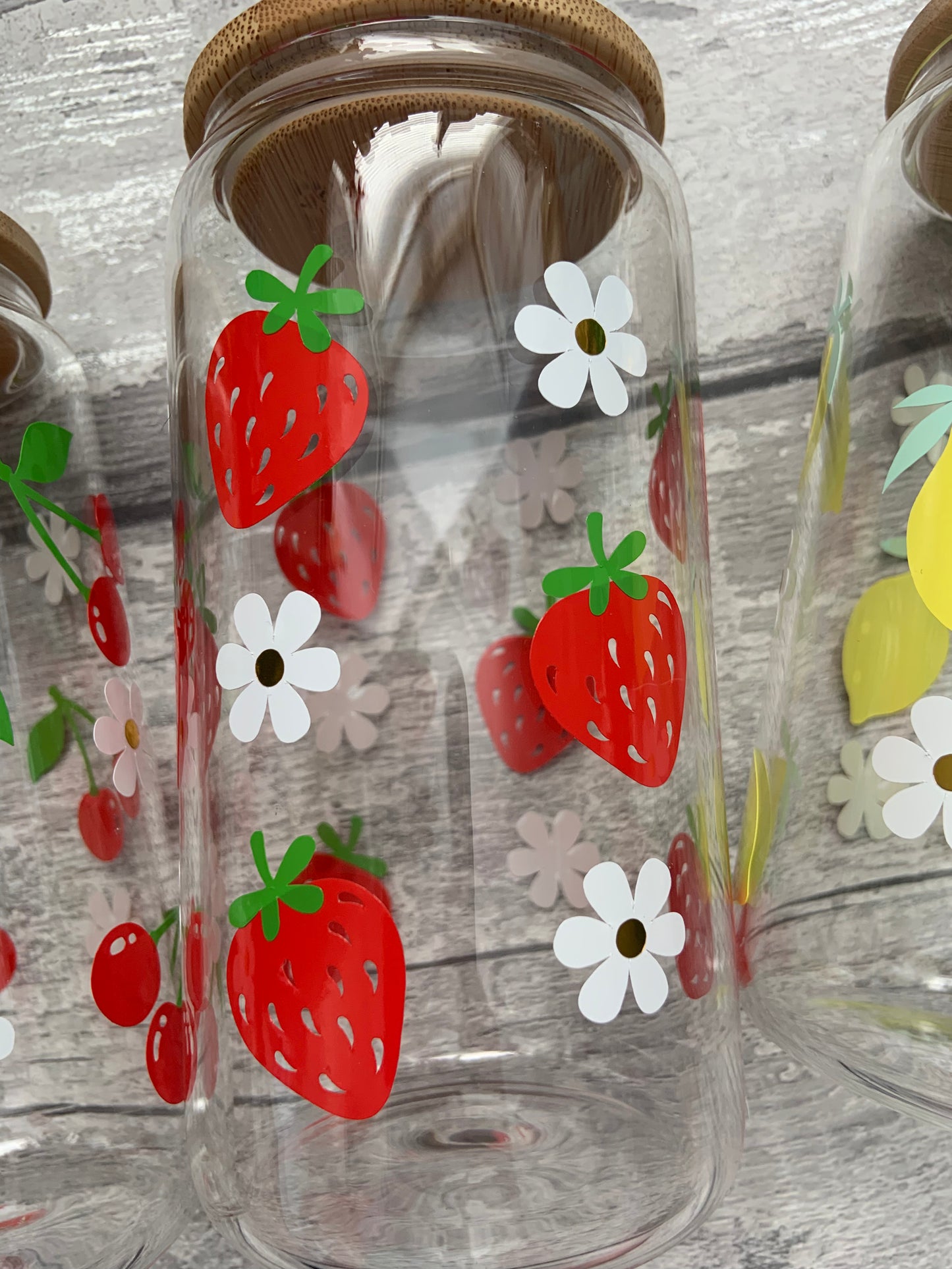 The Fruit Collection Glass Cups 16oz