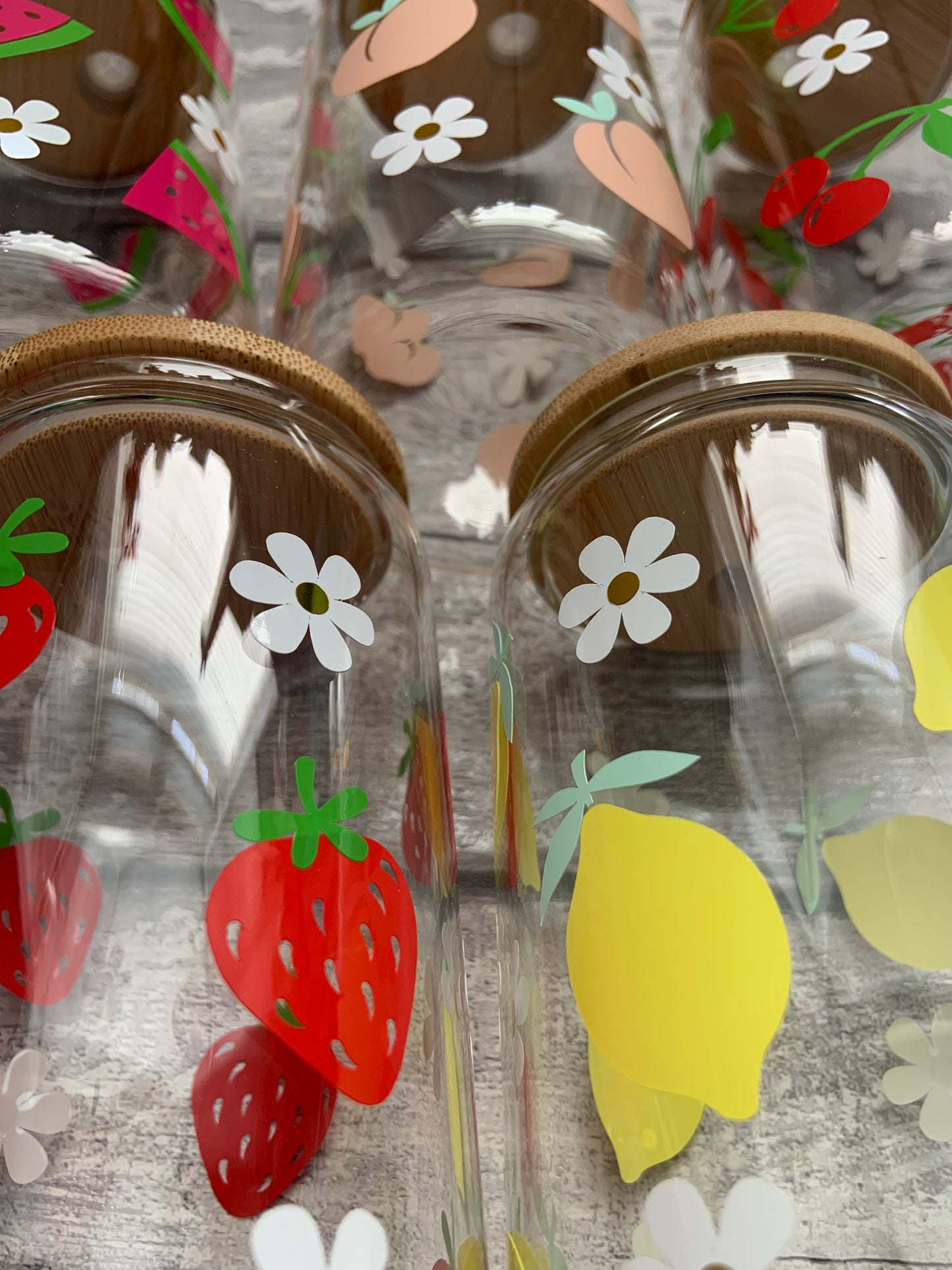 The Fruit Collection Glass Cups 16oz