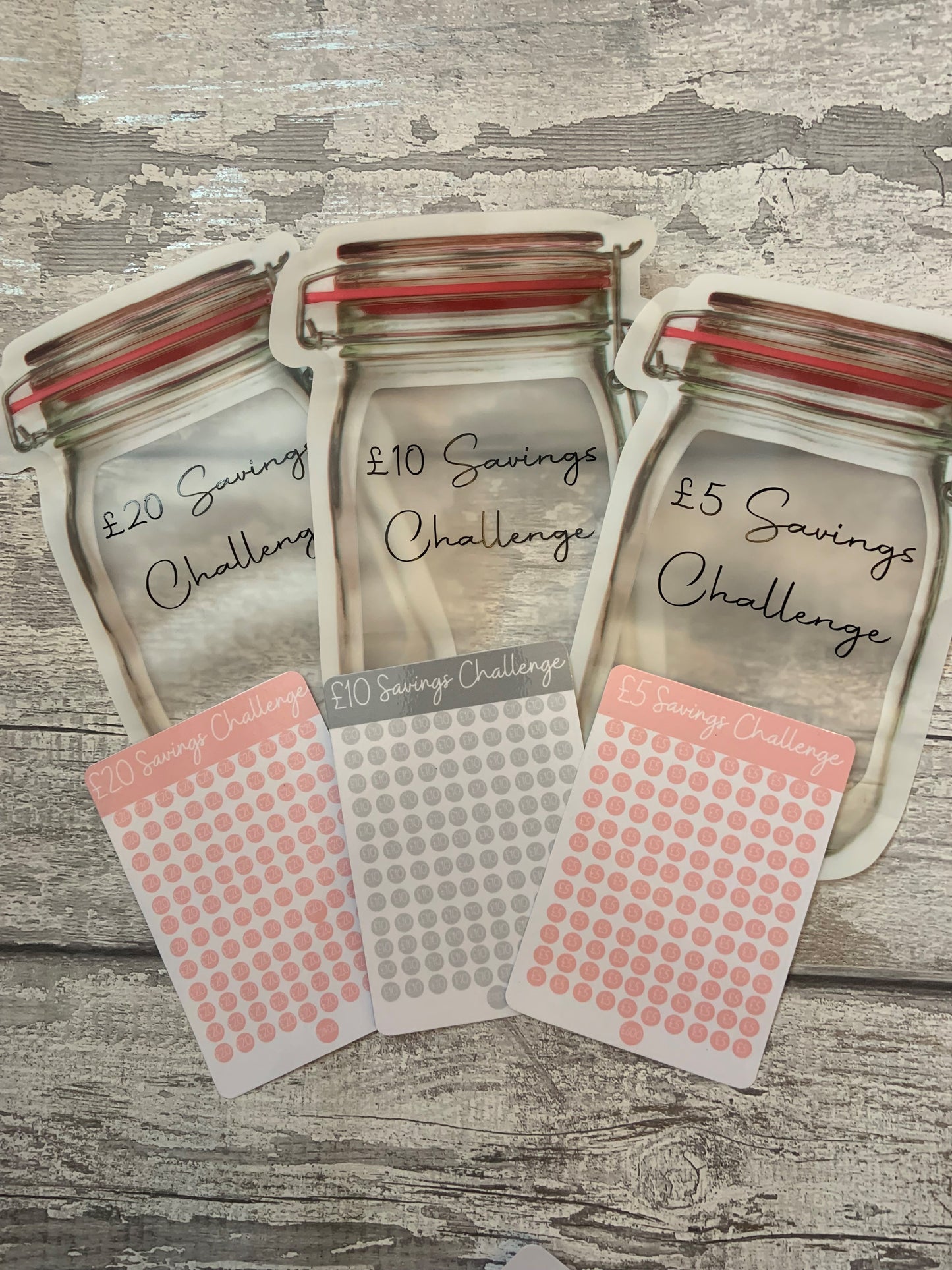 Fold Flat Savings Jar/Savings Challenge/Money Challenge/20 Challenge/10 Challenge/5 Challenge/Note Challenge