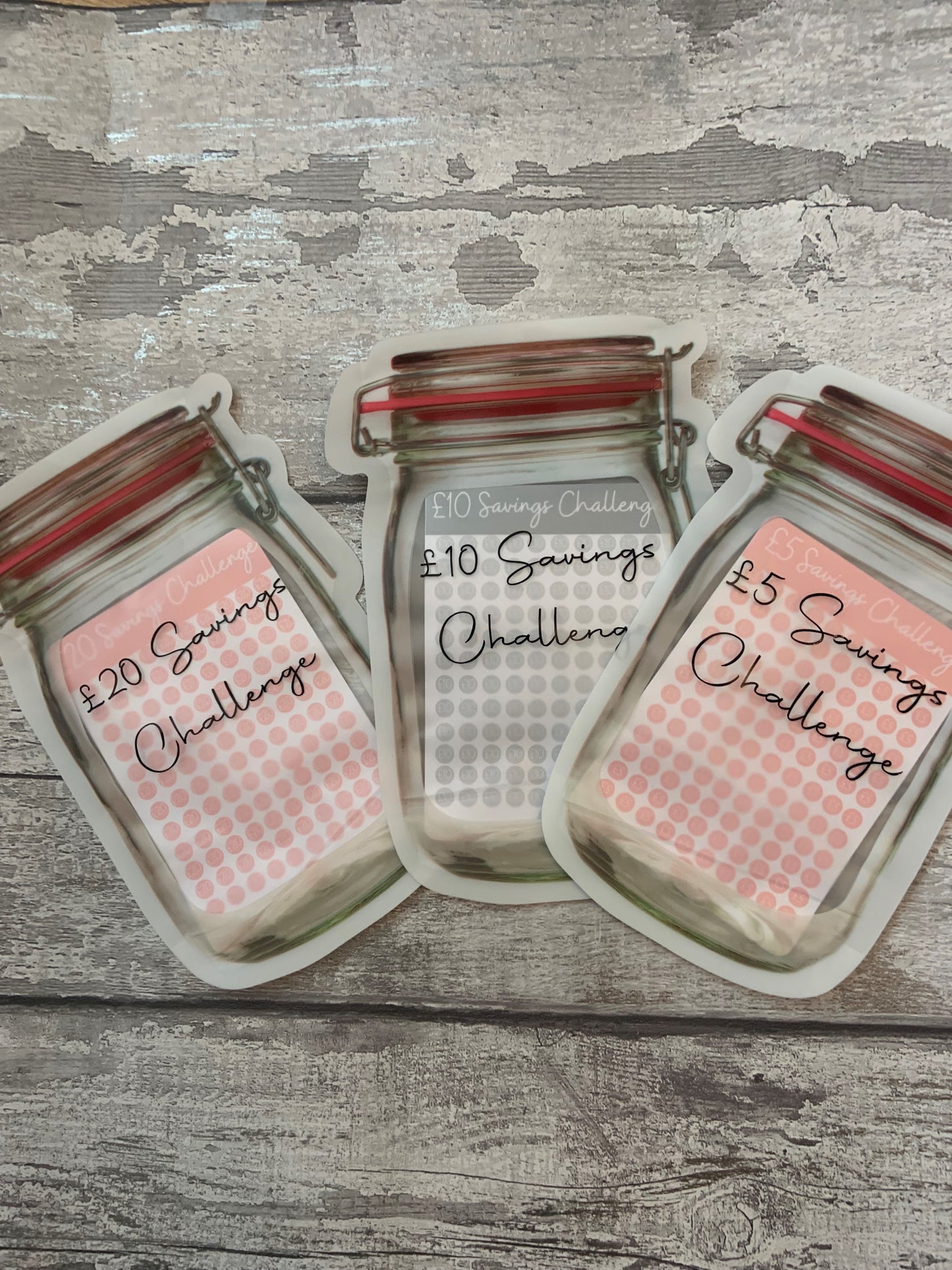 Fold Flat Savings Jar/Savings Challenge/Money Challenge/20 Challenge/10 Challenge/5 Challenge/Note Challenge