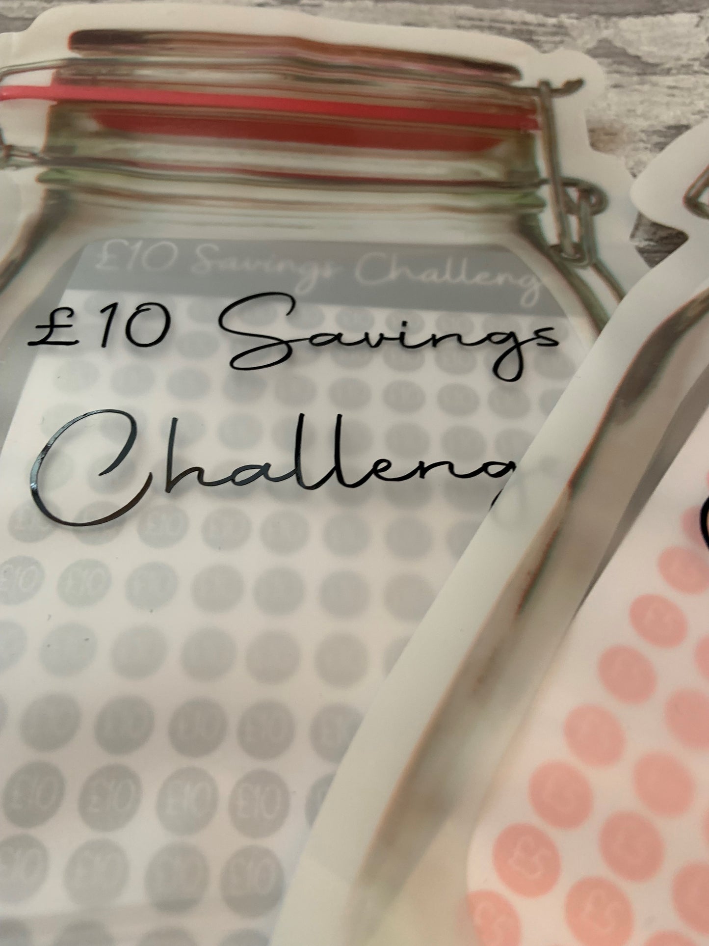 Fold Flat Savings Jar/Savings Challenge/Money Challenge/20 Challenge/10 Challenge/5 Challenge/Note Challenge