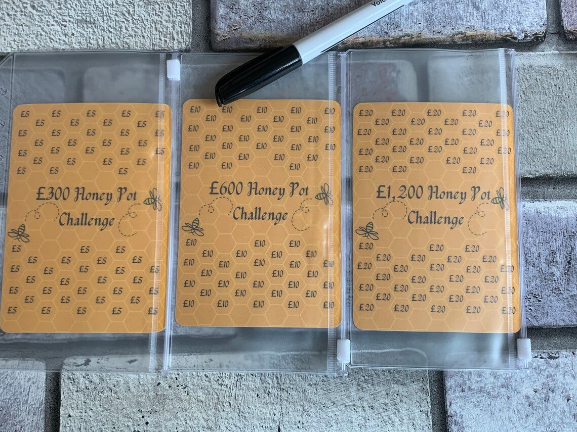 Bee Themed Savings Challenge Sheets