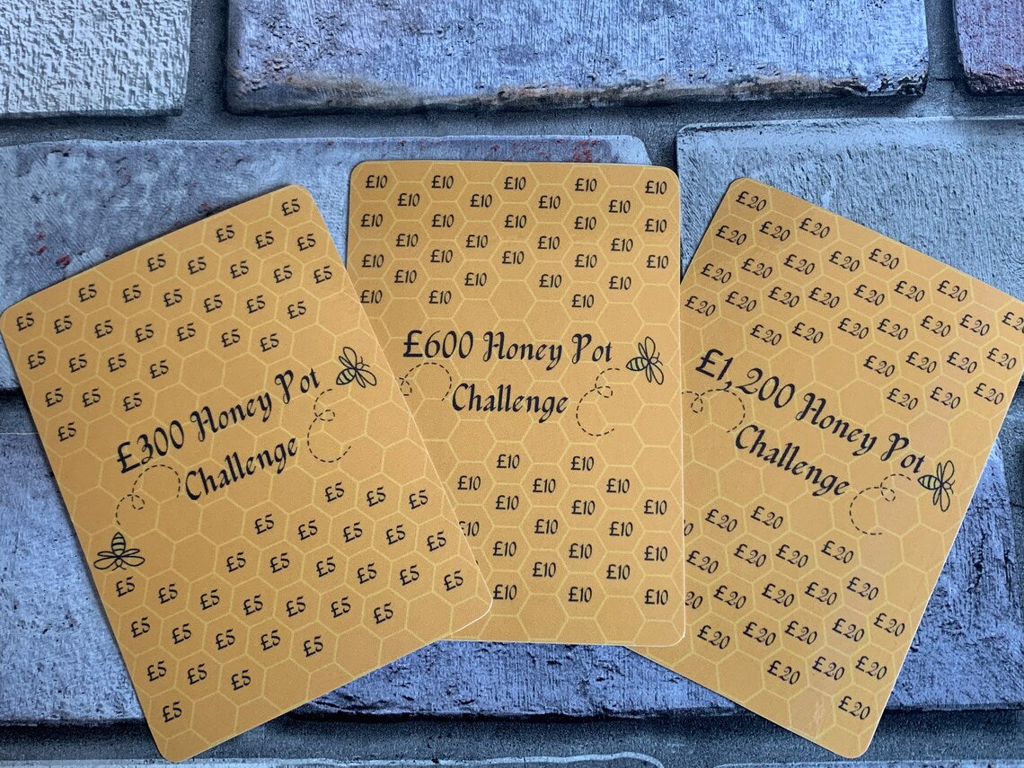 Bee Themed Savings Challenge Sheets