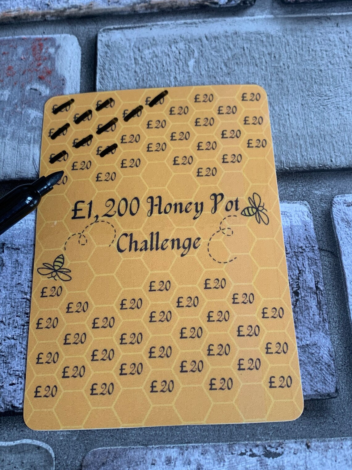 Bee Themed Savings Challenge Sheets