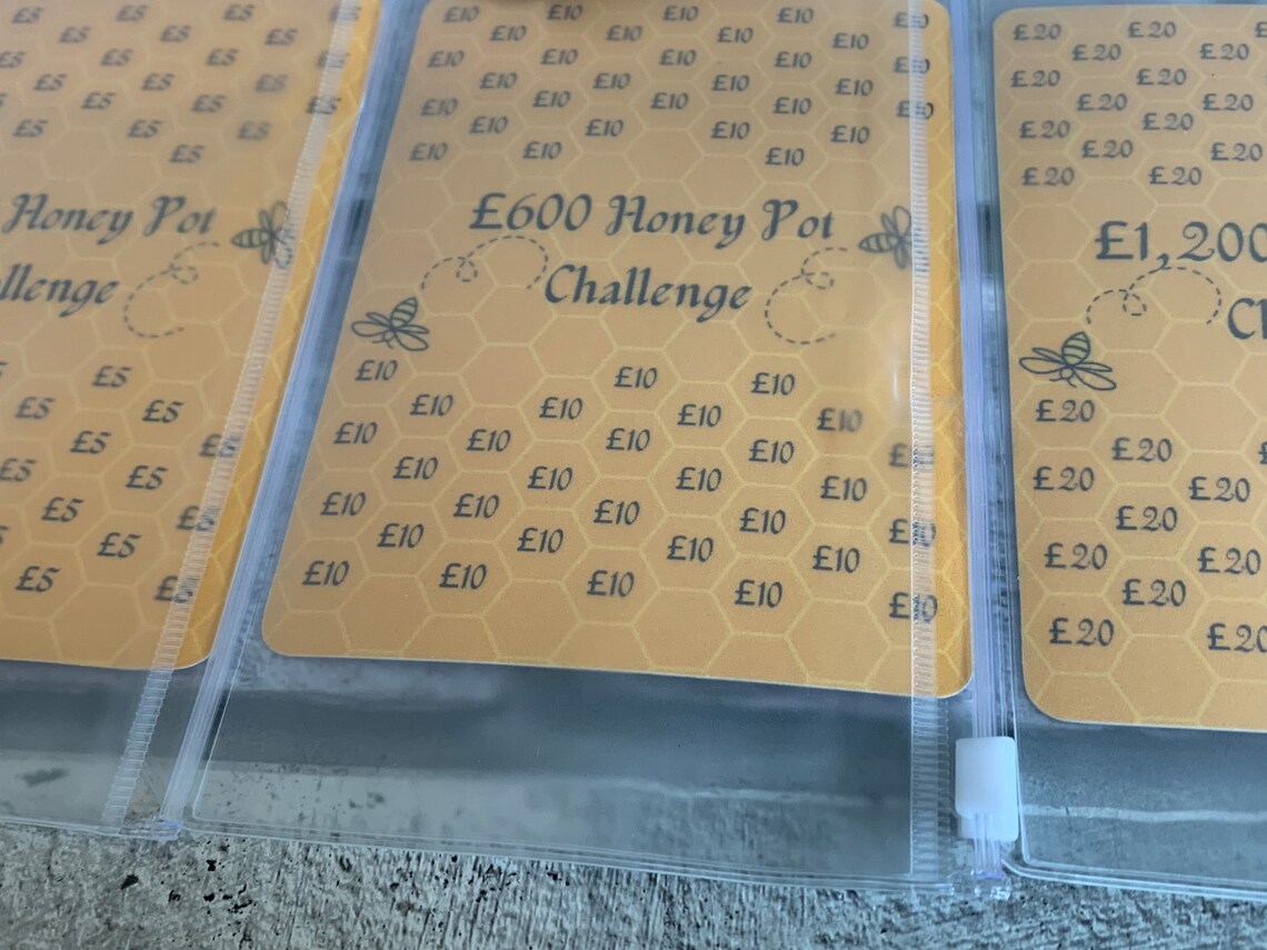 Bee Themed Savings Challenge Sheets