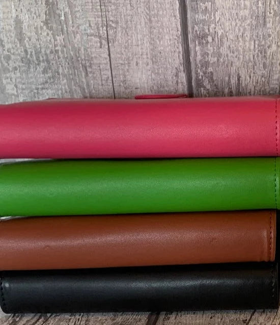 Personalised Budget Binder with Cash Wallets- Black, Brown, Hot Pink, Lime Green & Grass Green