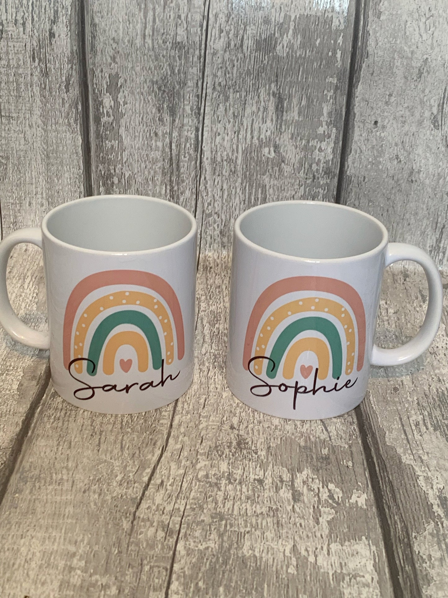 Personalised Rainbow Design Name Mug 110z