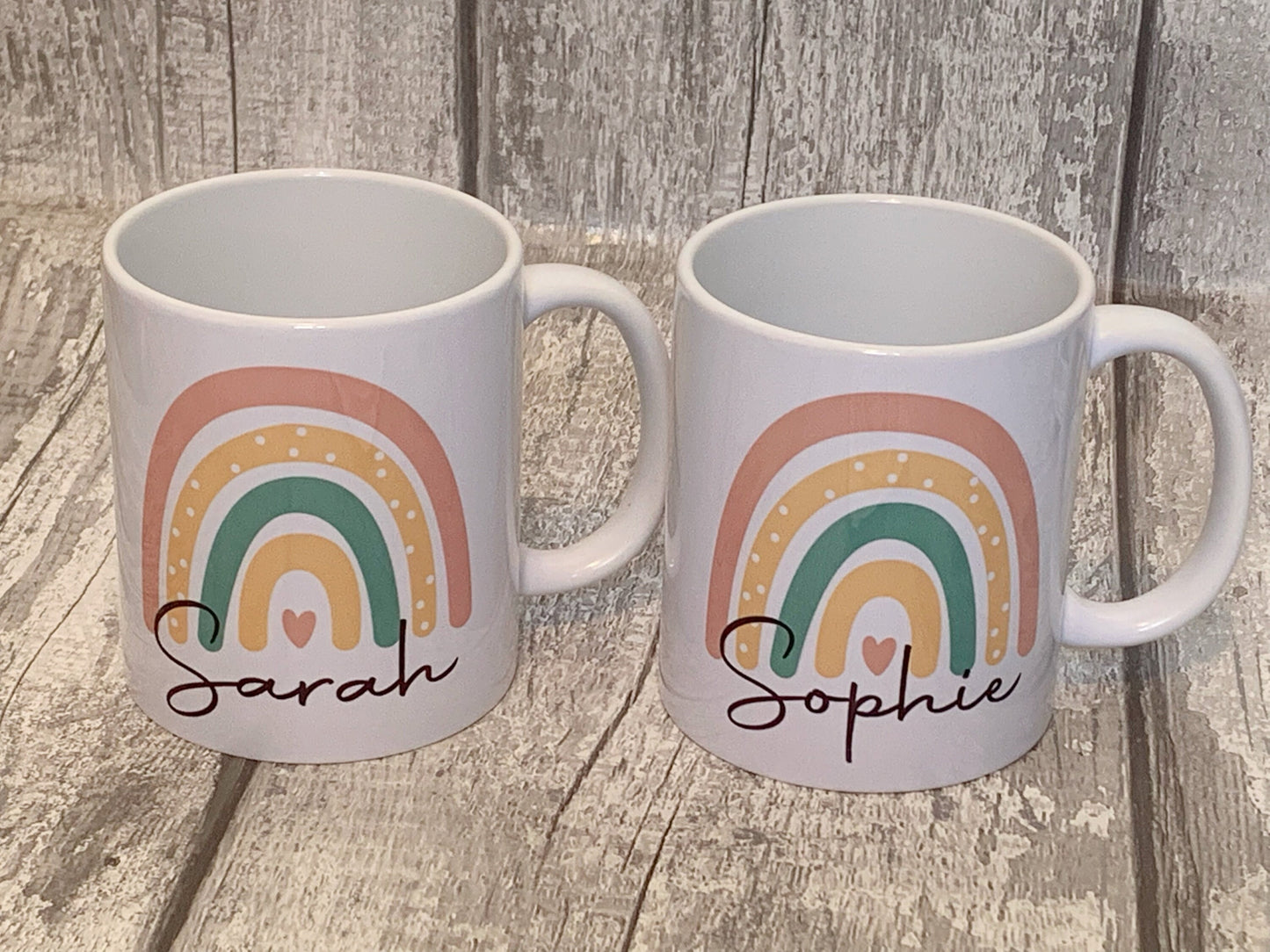 Personalised Rainbow Design Name Mug 110z