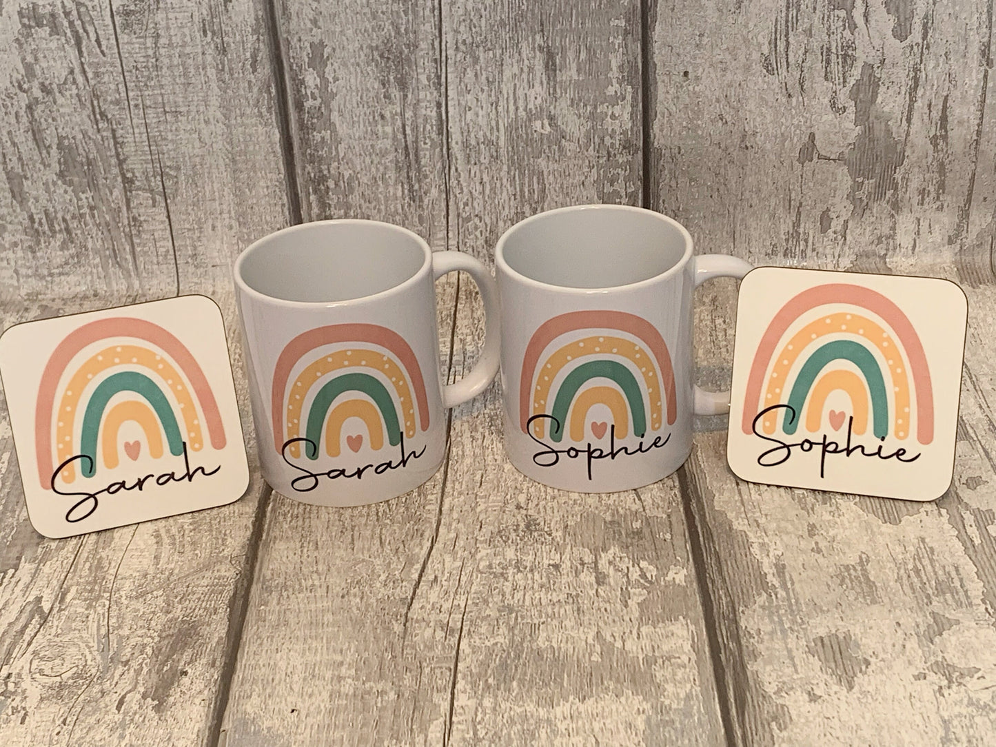 Personalised Rainbow Design Name Mug 110z