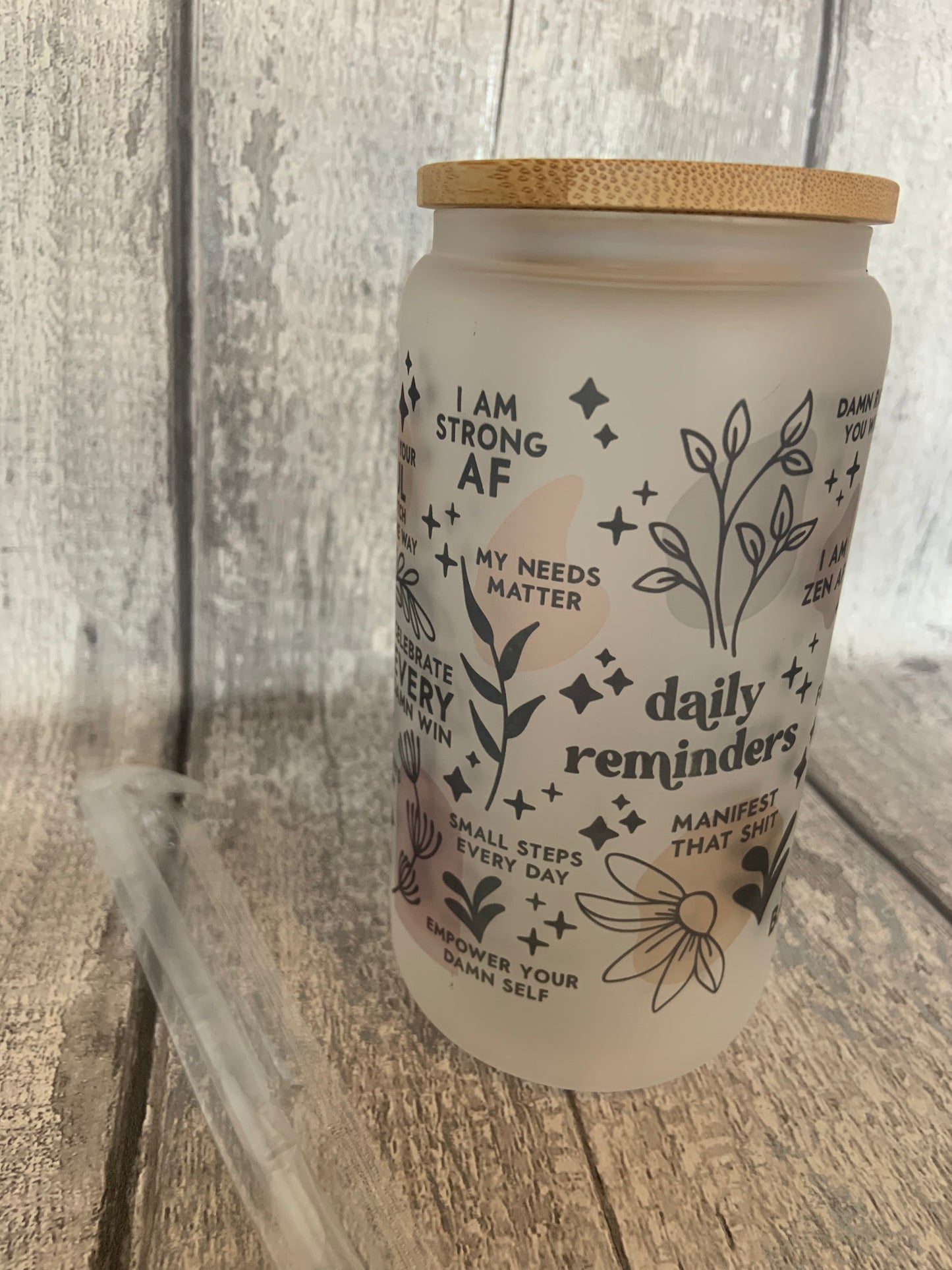 Sweary Affirmations Glass Cup
