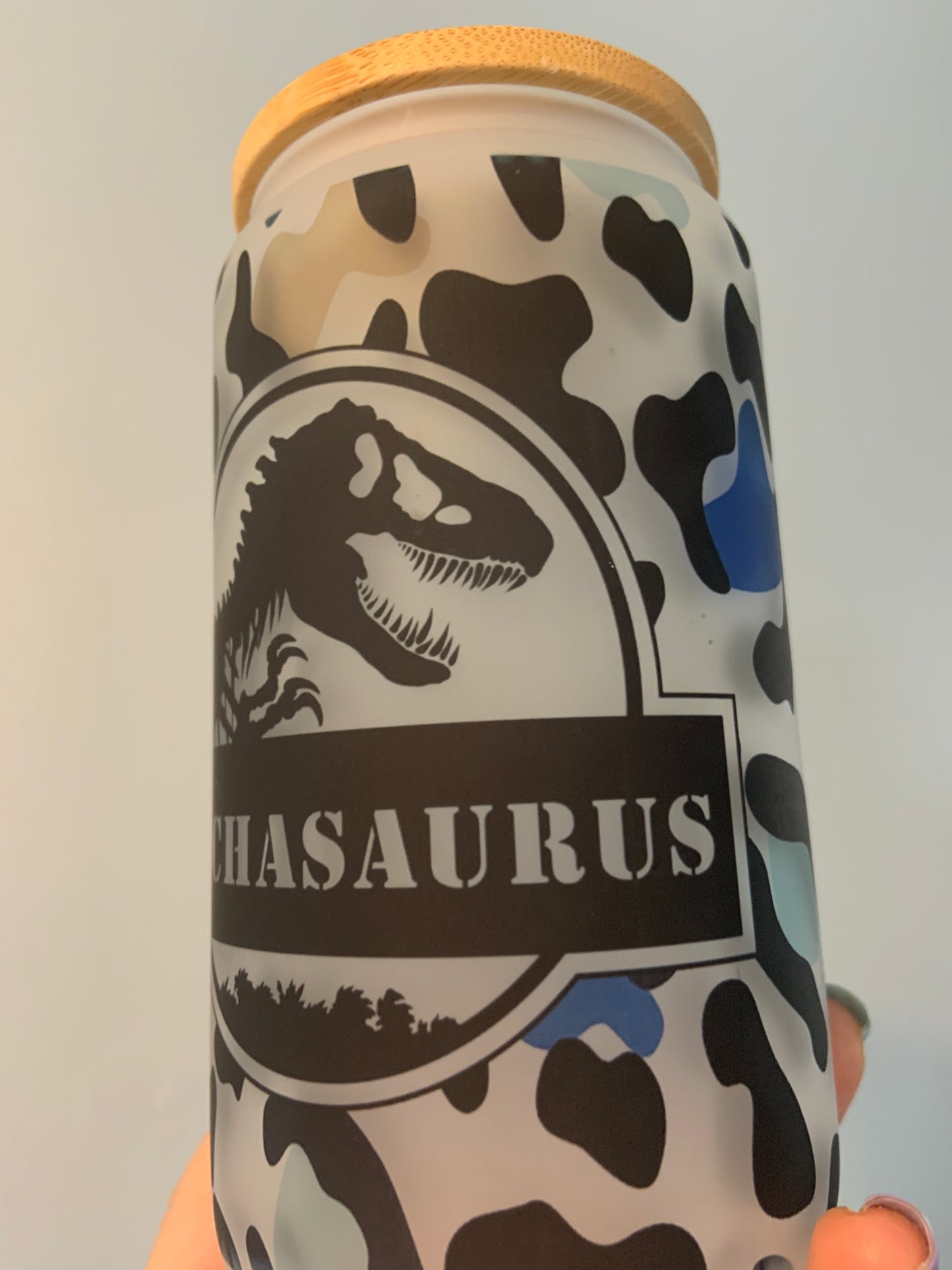 B*tchasaurus Glass Cup 16oz