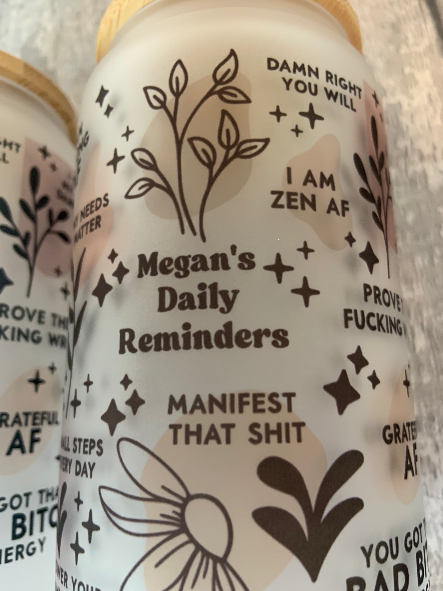 Sweary Affirmations Glass Cup