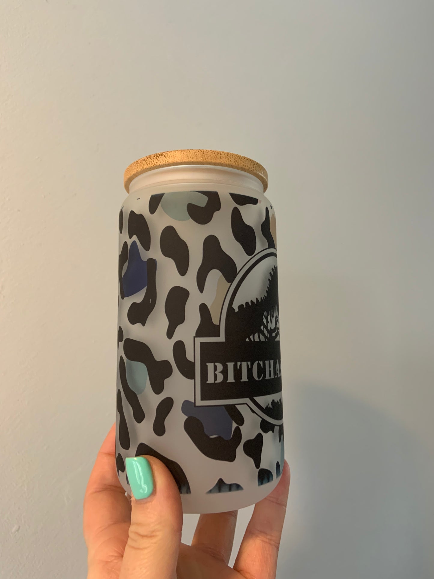 B*tchasaurus Glass Cup 16oz
