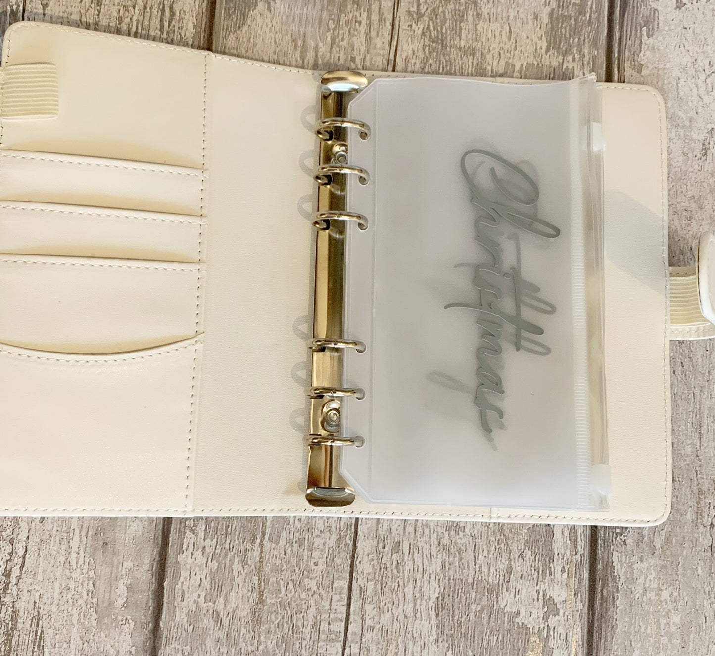 Personalised Marble Budget Binder with 5 Cash Wallets