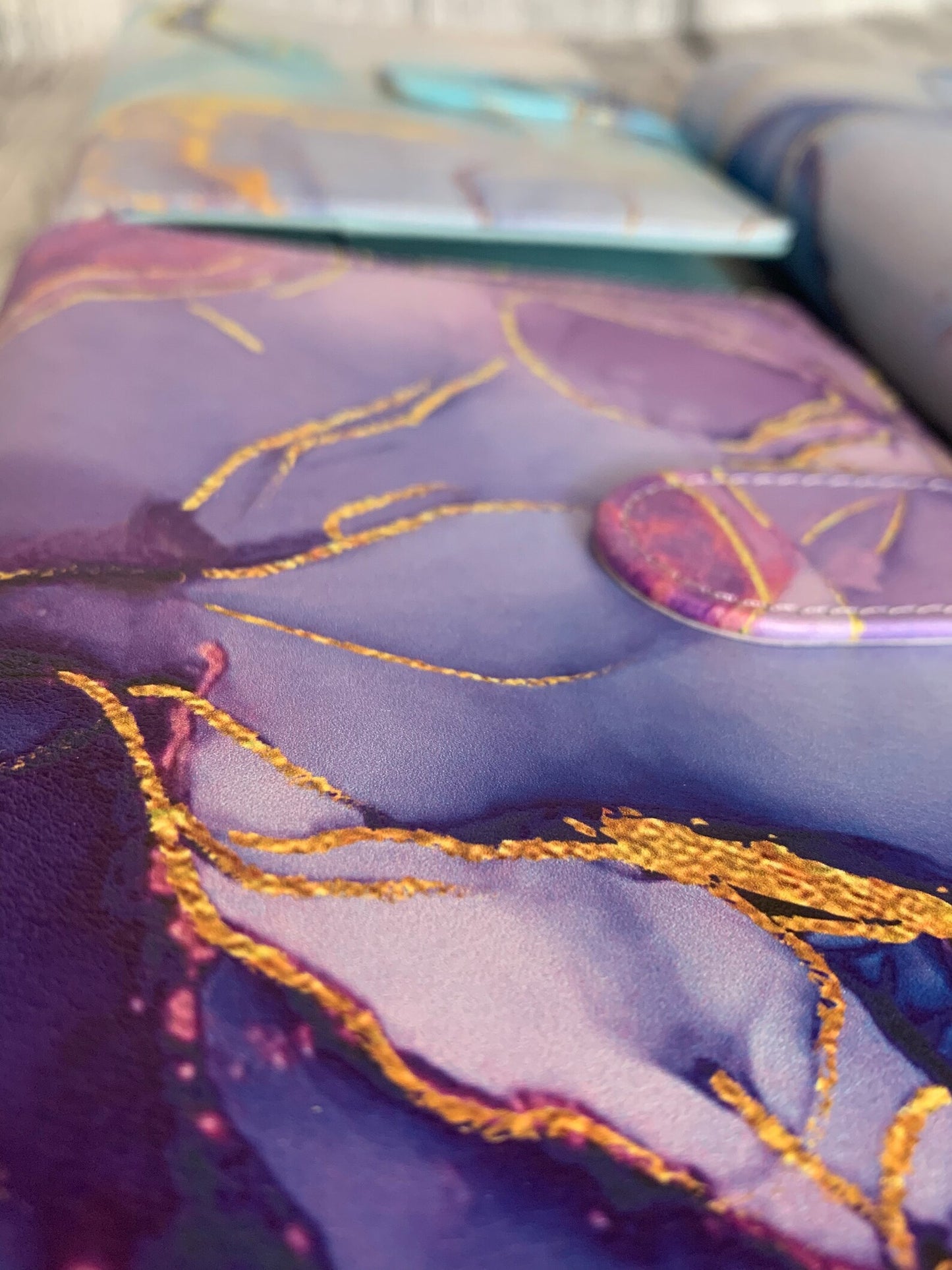 Personalised Bright Marble Budget Binder with 5 Cash Wallets