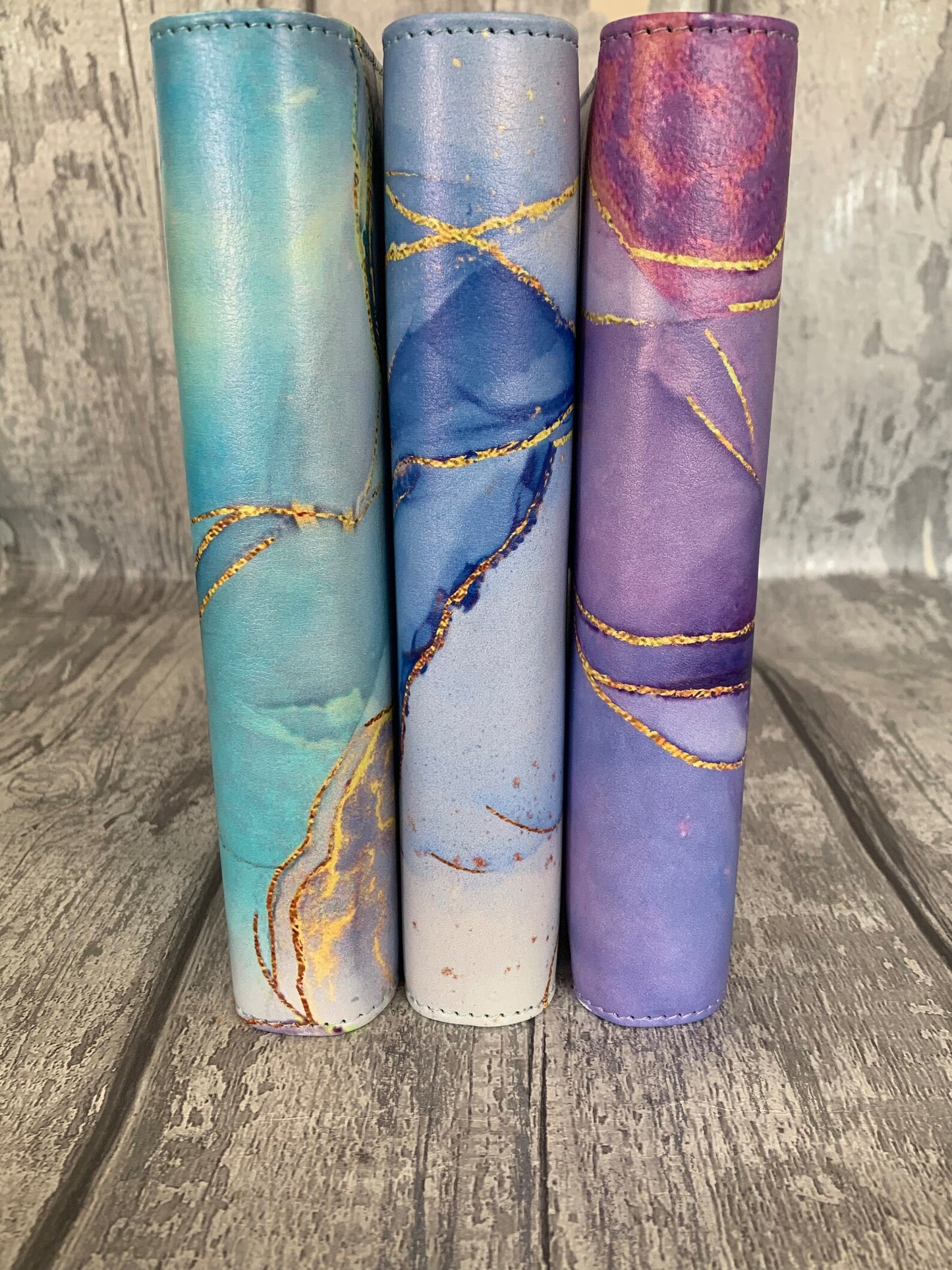 Personalised Bright Marble Budget Binder with 5 Cash Wallets