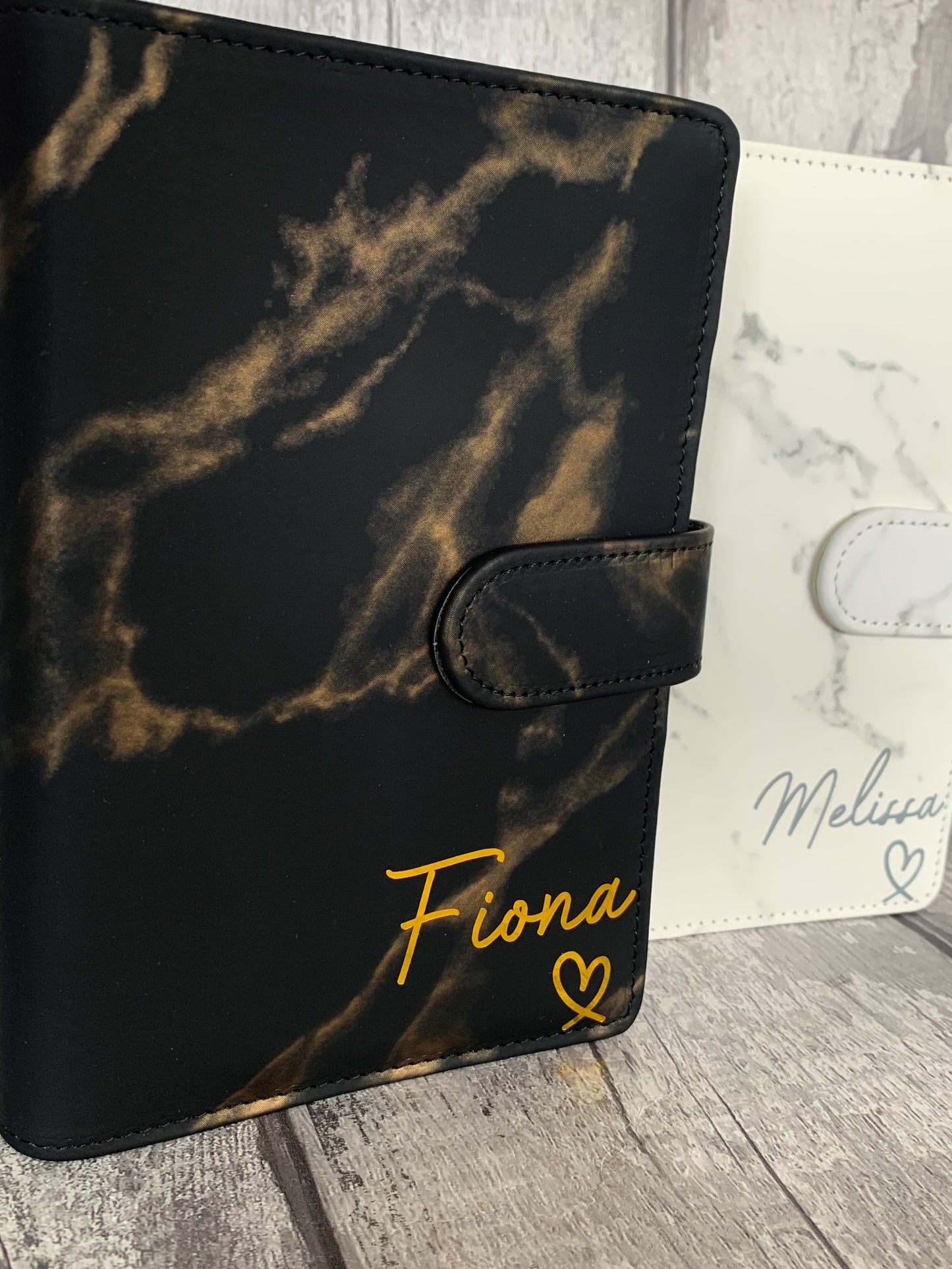 Personalised Marble Budget Binder with 5 Cash Wallets