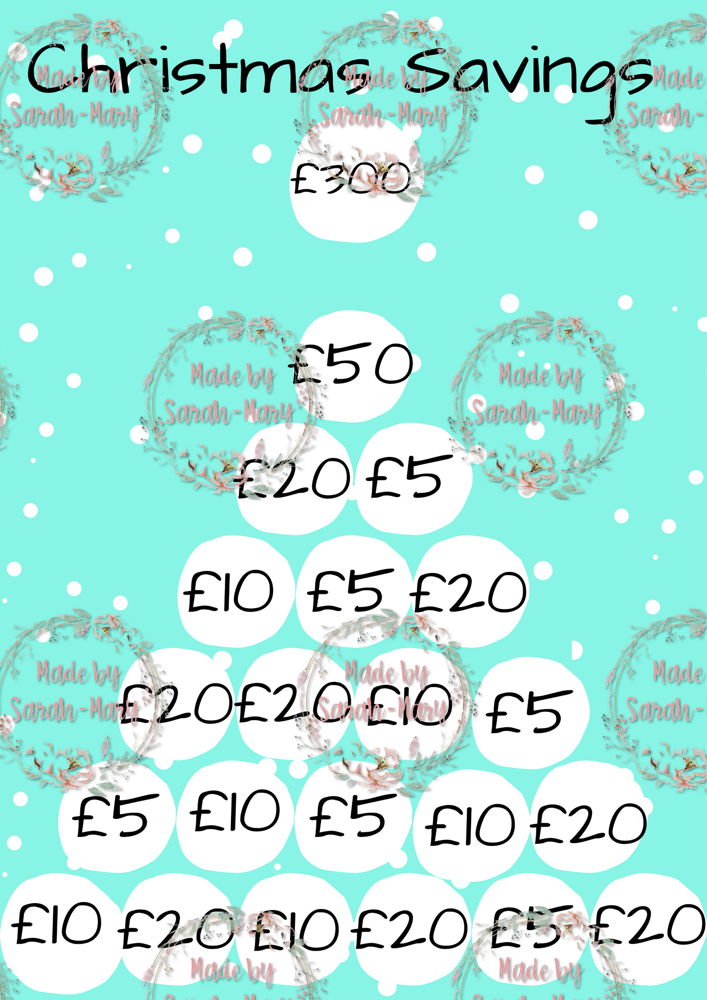 Christmas Savings Challenge - Save £300 or £500