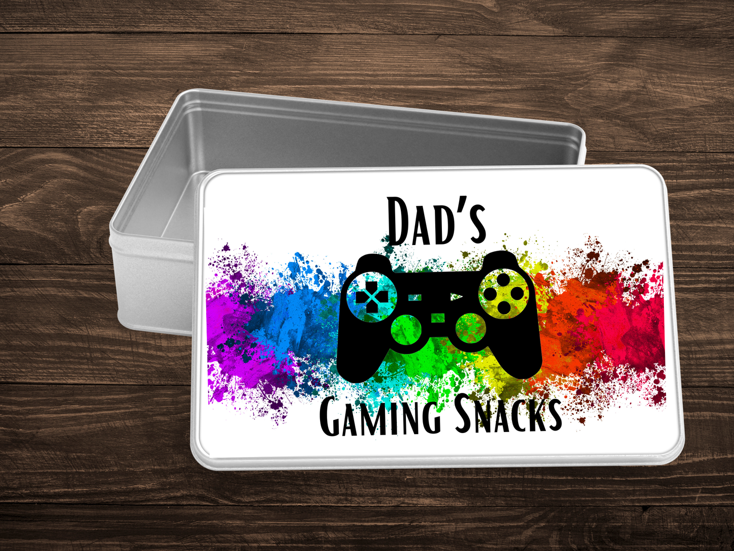 Personalised Gaming Snack Tin