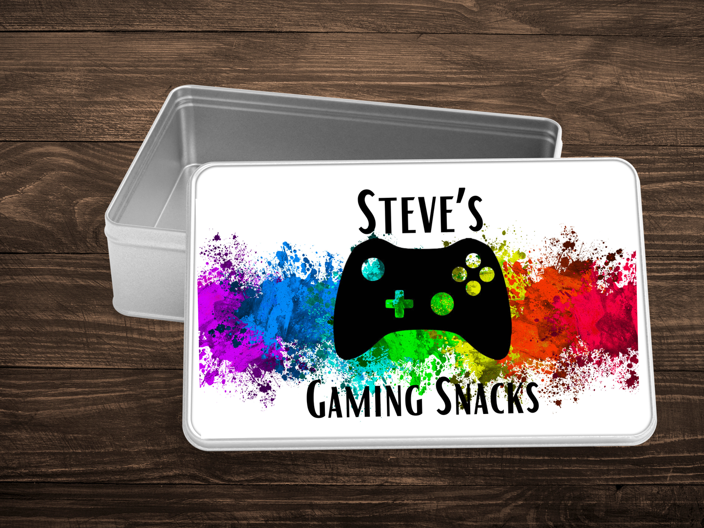 Personalised Gaming Snack Tin