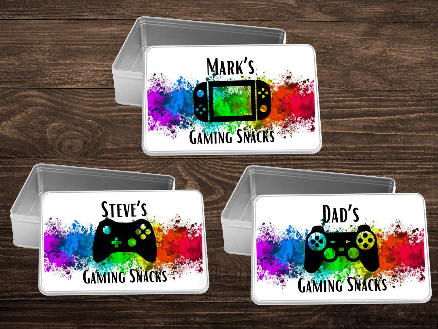 Personalised Gaming Snack Tin