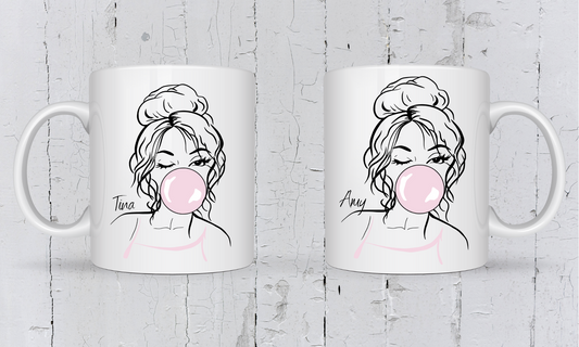 Messy Bun Personalised Mug