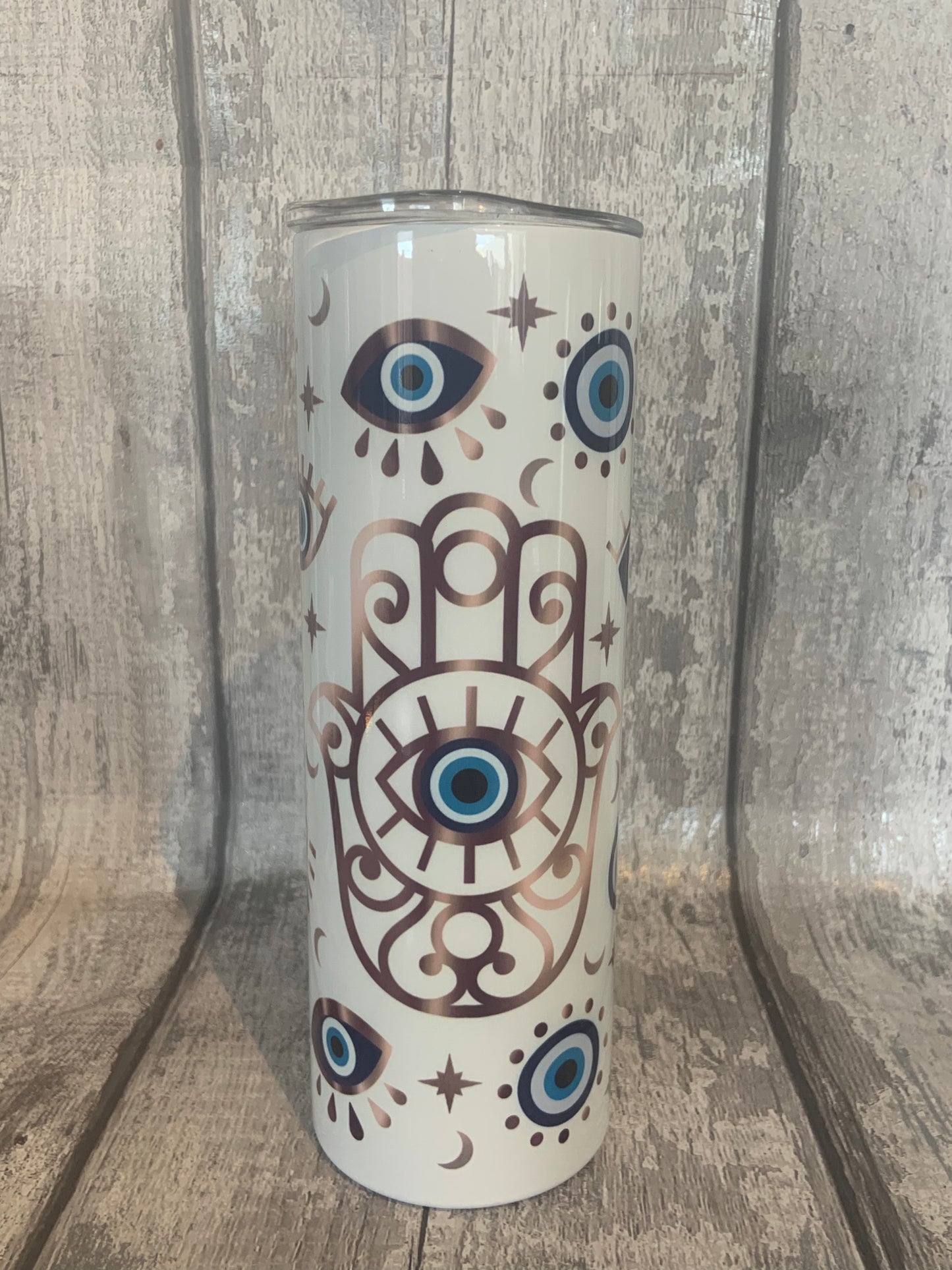 Evil Eye Metal Skinny Tumbler 20oz