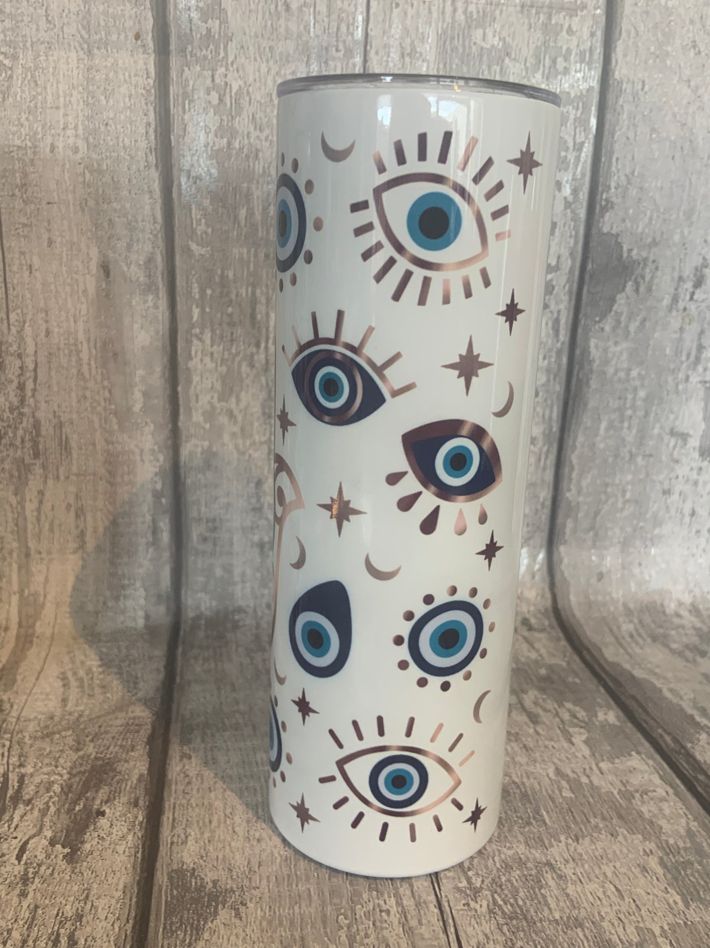 Evil Eye Metal Skinny Tumbler 20oz