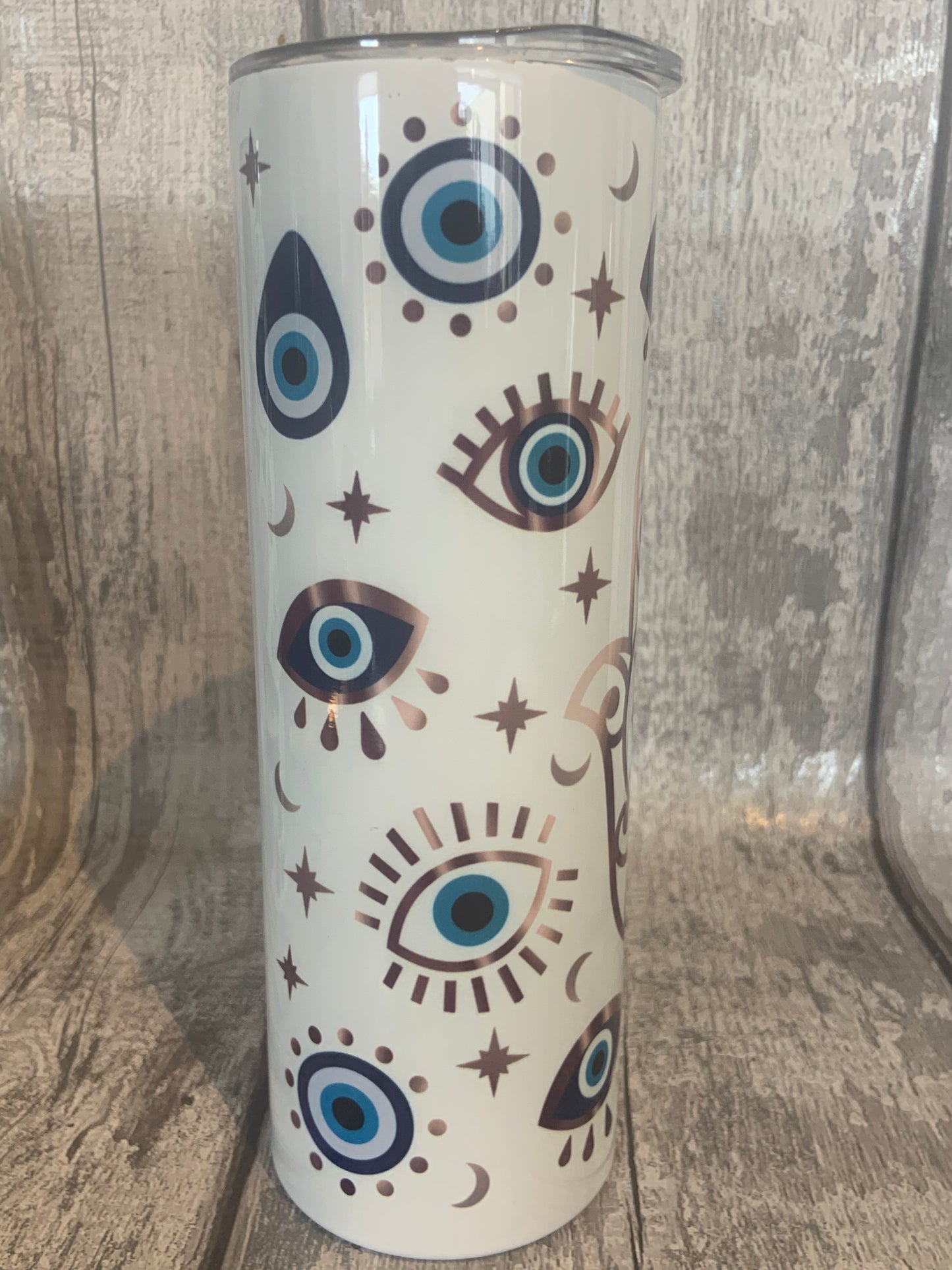 Evil Eye Metal Skinny Tumbler 20oz