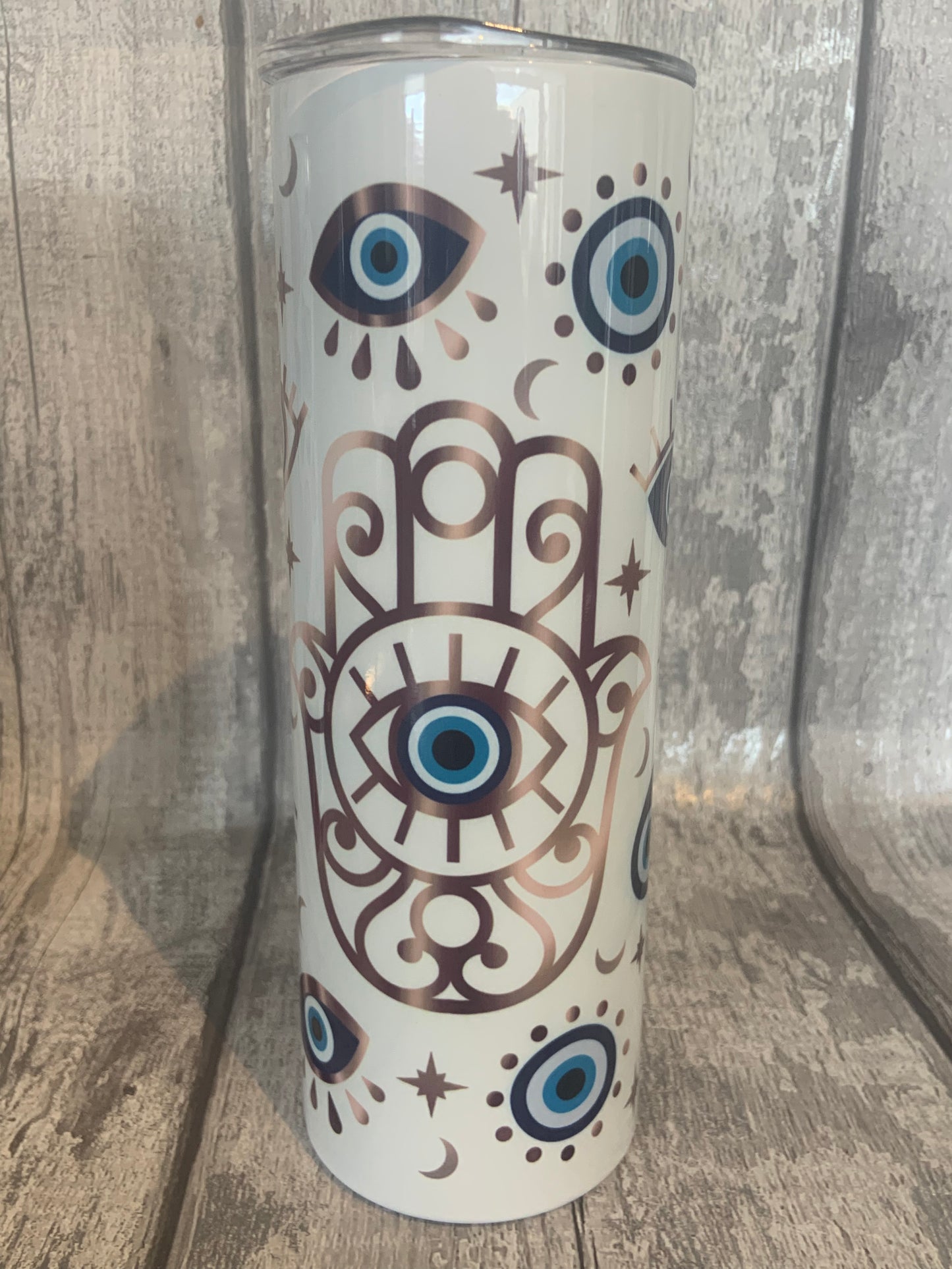 Evil Eye Metal Skinny Tumbler 20oz