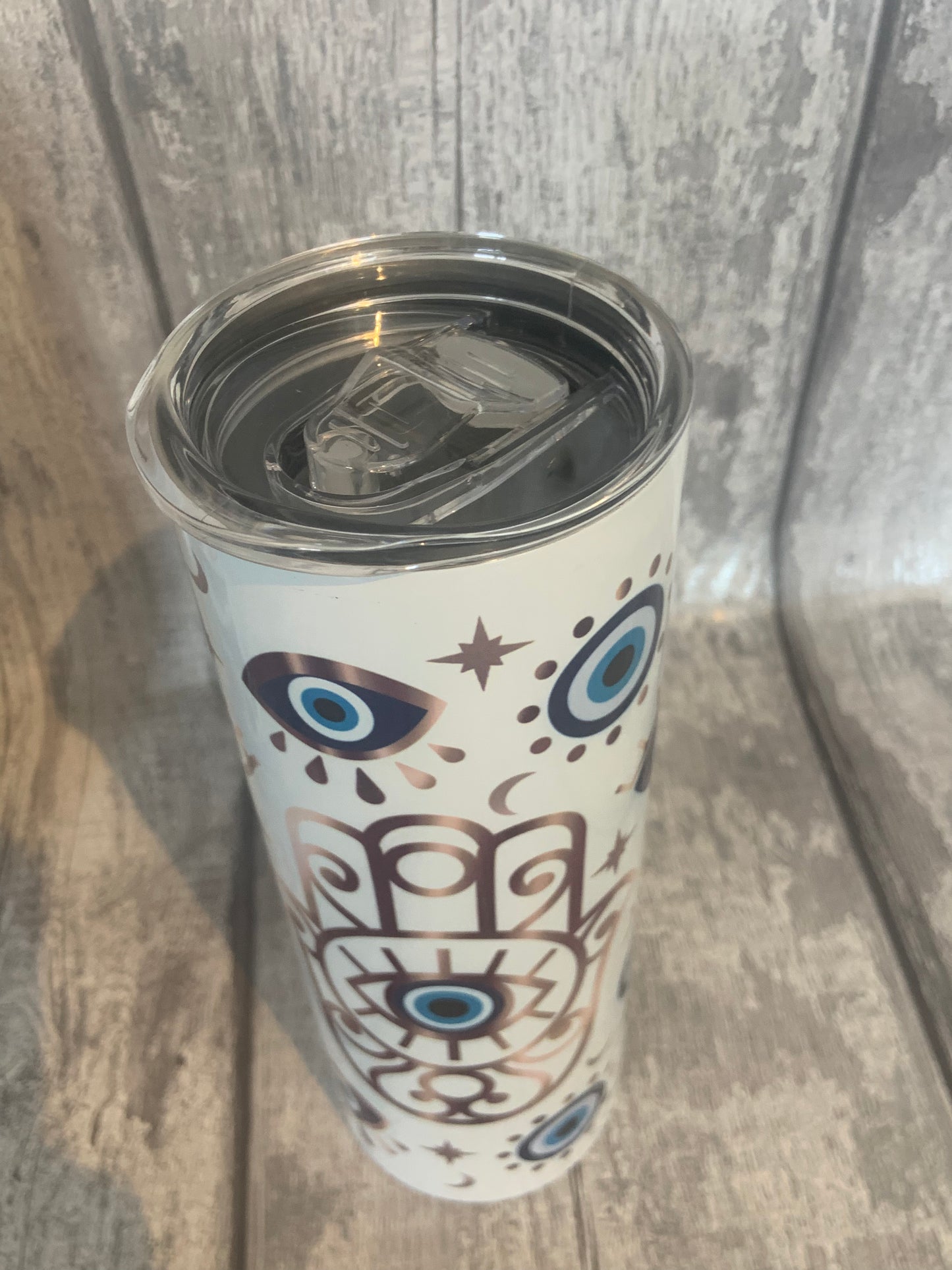 Evil Eye Metal Skinny Tumbler 20oz