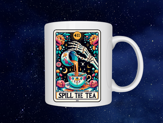 Spill The Tea Tarot Card Mug