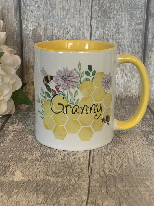 Bee & Honeycomb Personalised Mug