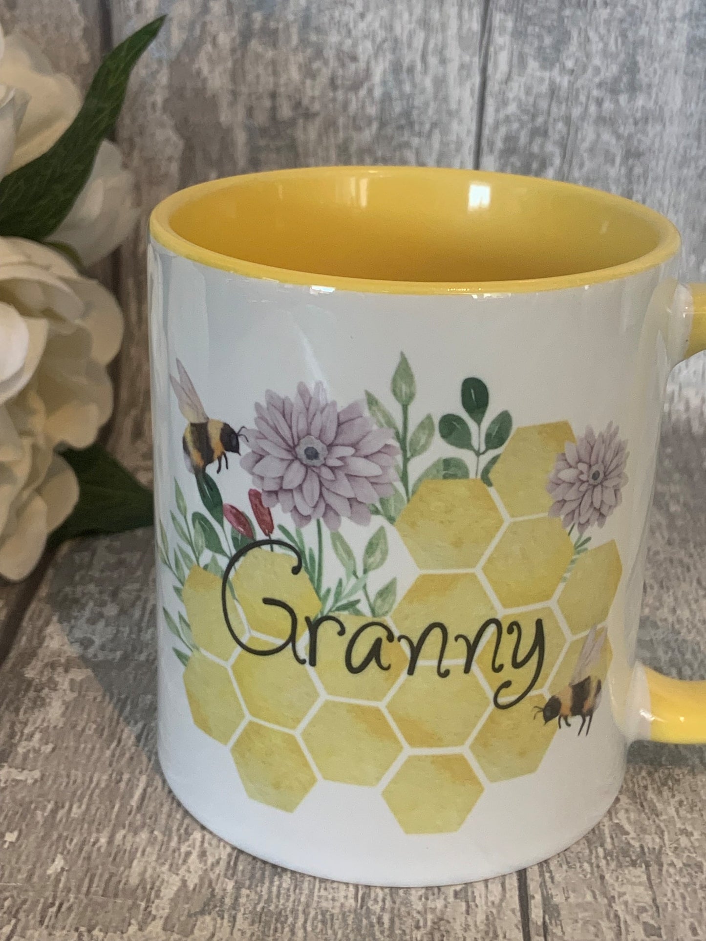 Bee & Honeycomb Personalised Mug