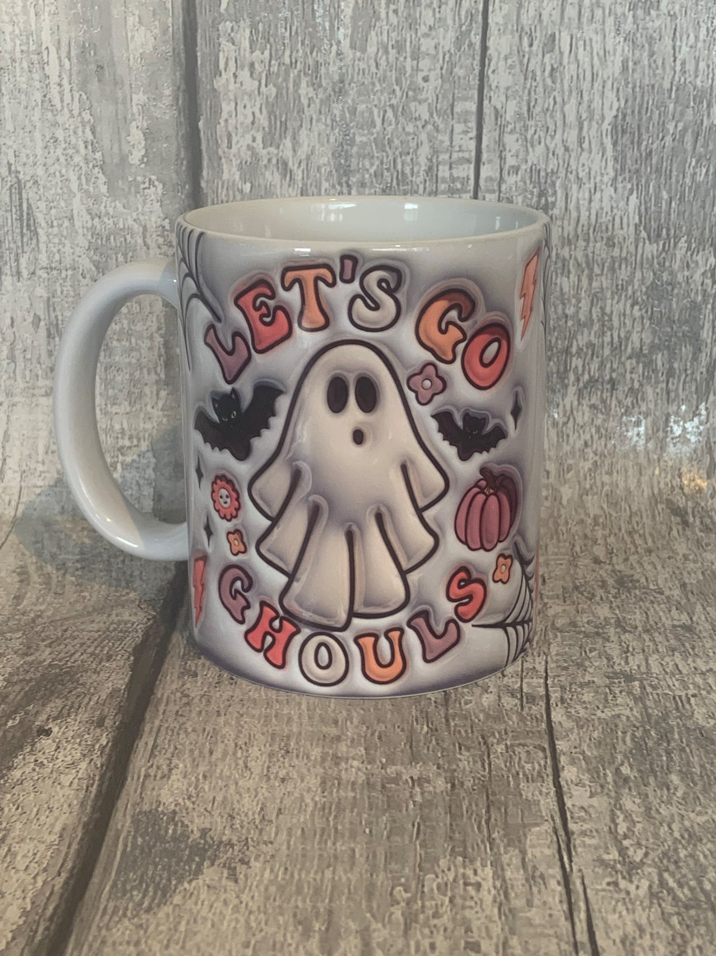 Lets Go Ghouls 3D Style Mug 11oz