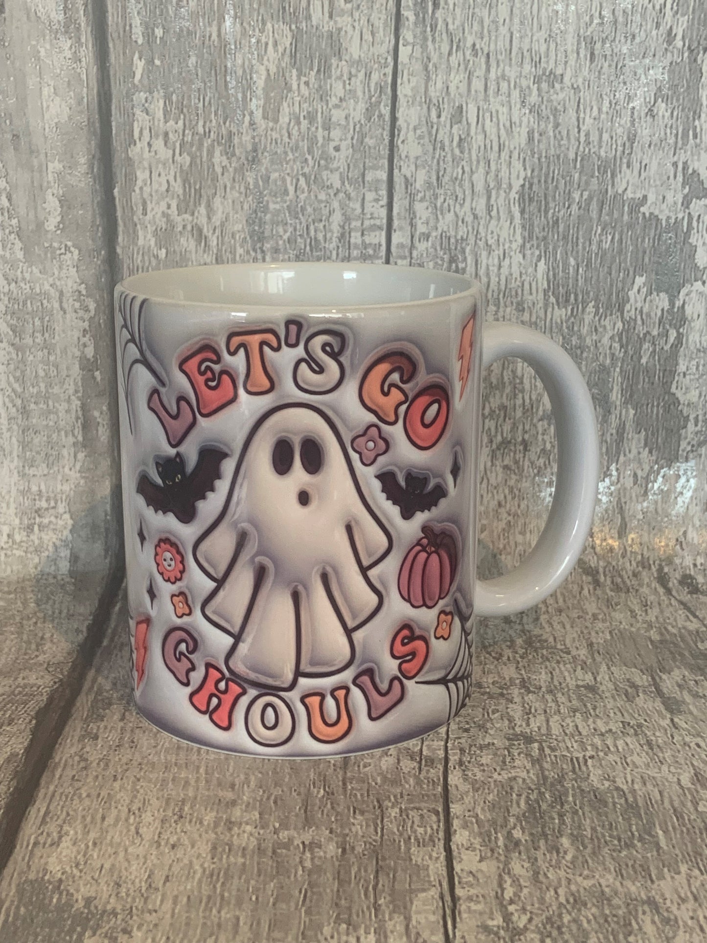 Lets Go Ghouls 3D Style Mug 11oz