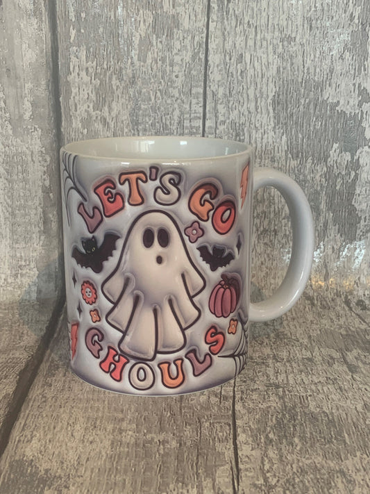 Lets Go Ghouls 3D Style Mug 11oz