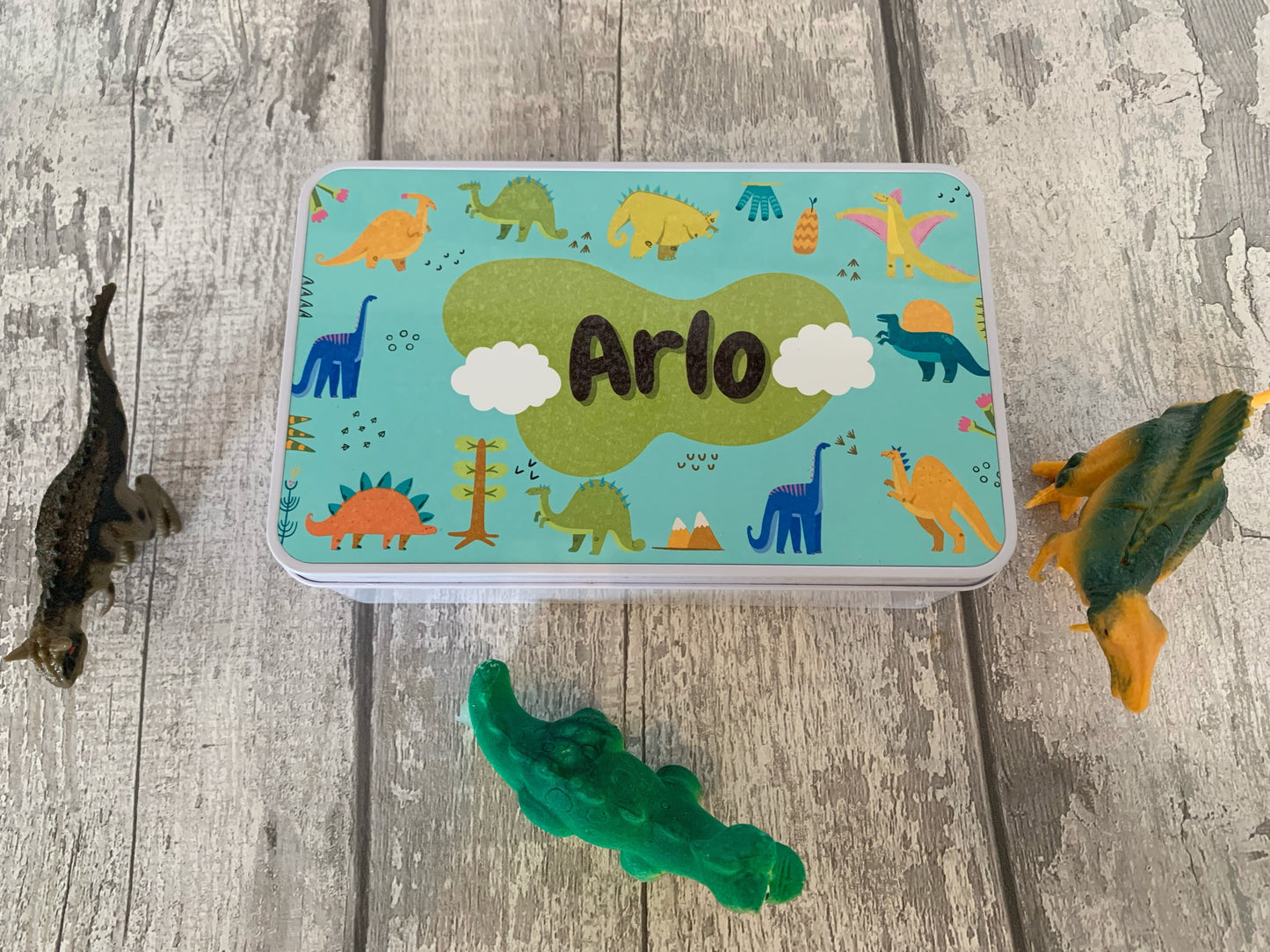 Personalised Dinosaur Tin