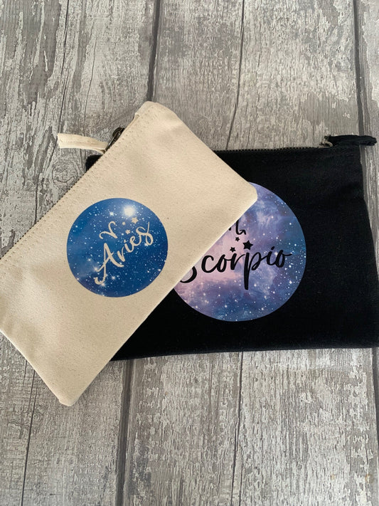 Zodiac Star Sign Make Up/Accessory Bag