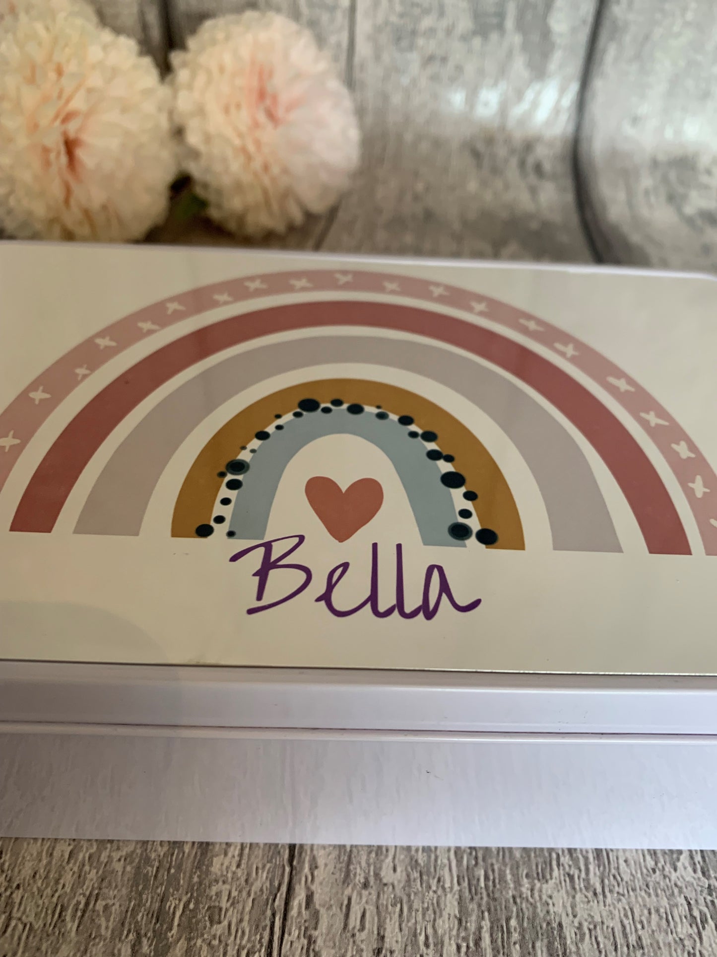 Personalised Rainbow Tin