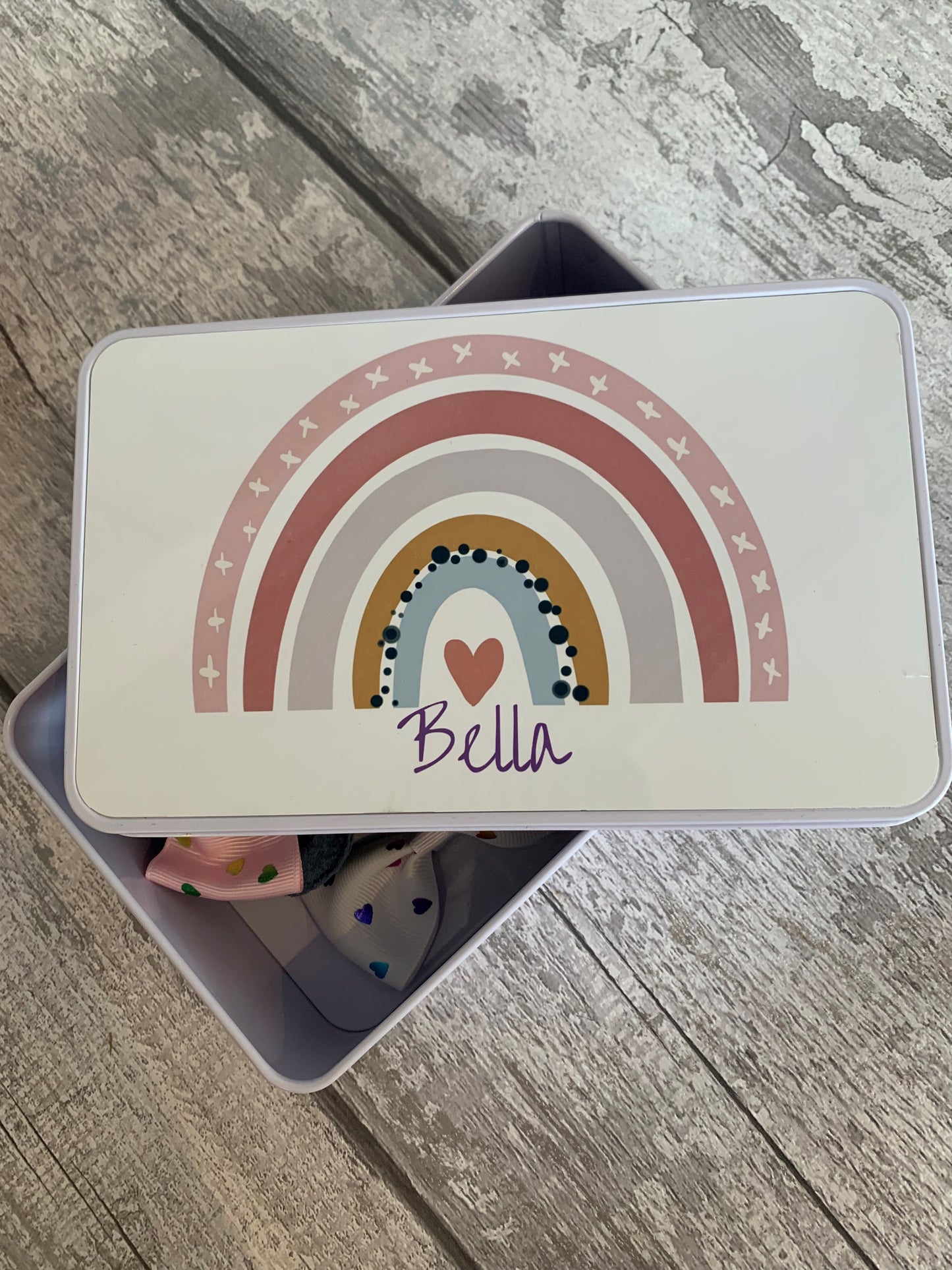 Personalised Rainbow Tin