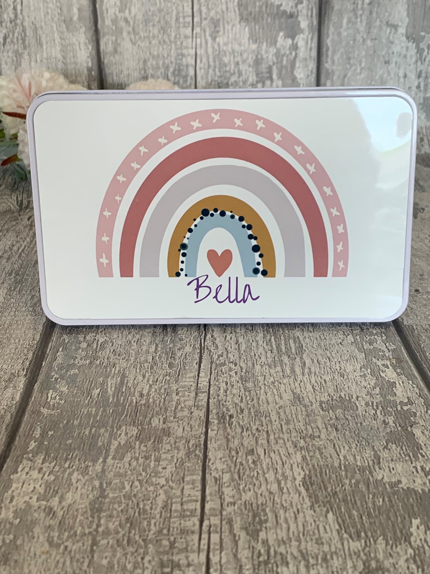 Personalised Rainbow Tin