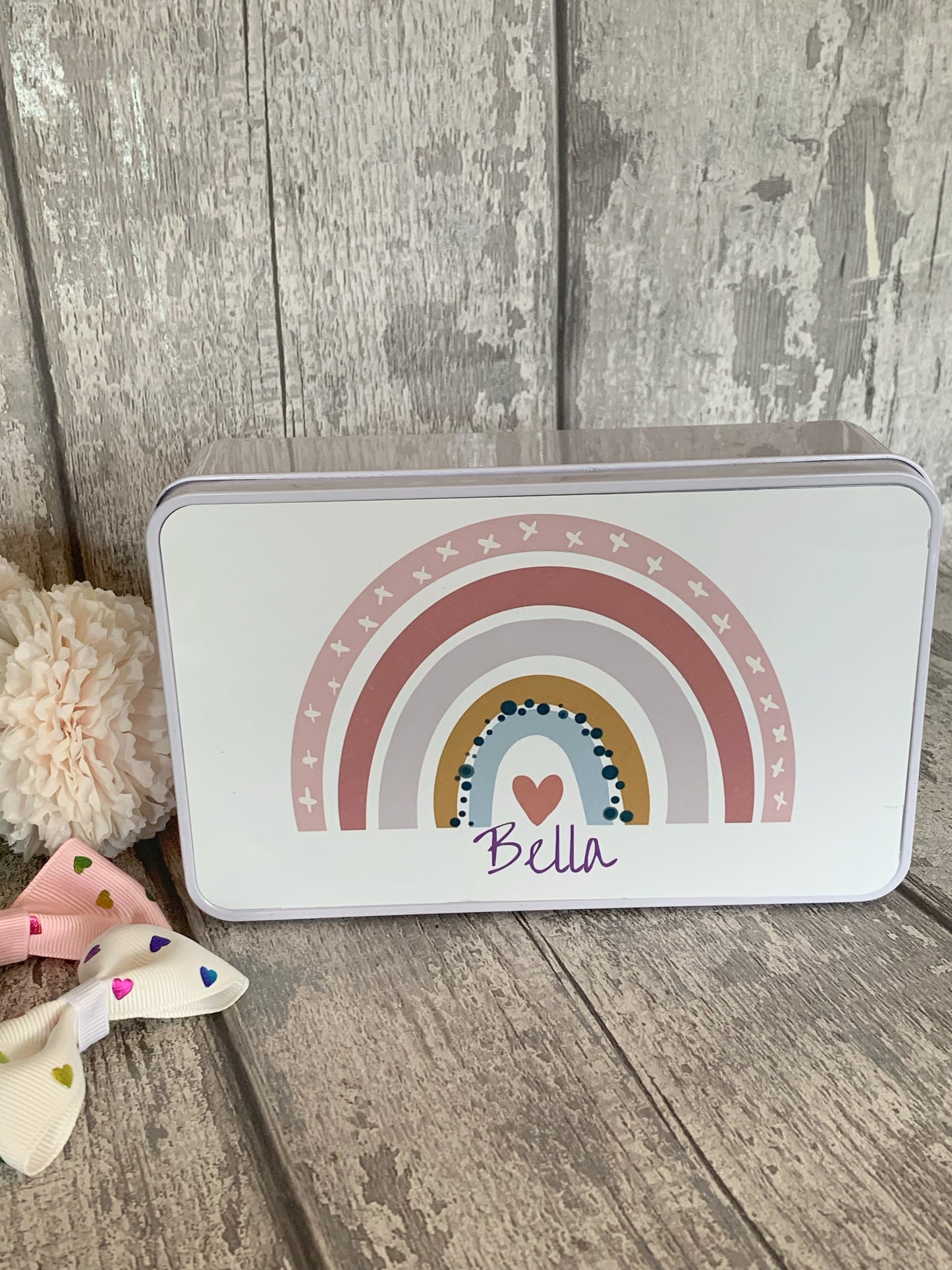 Personalised Rainbow Tin