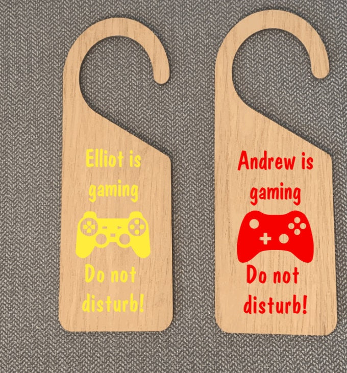 Personalised Gamer Door Hanger